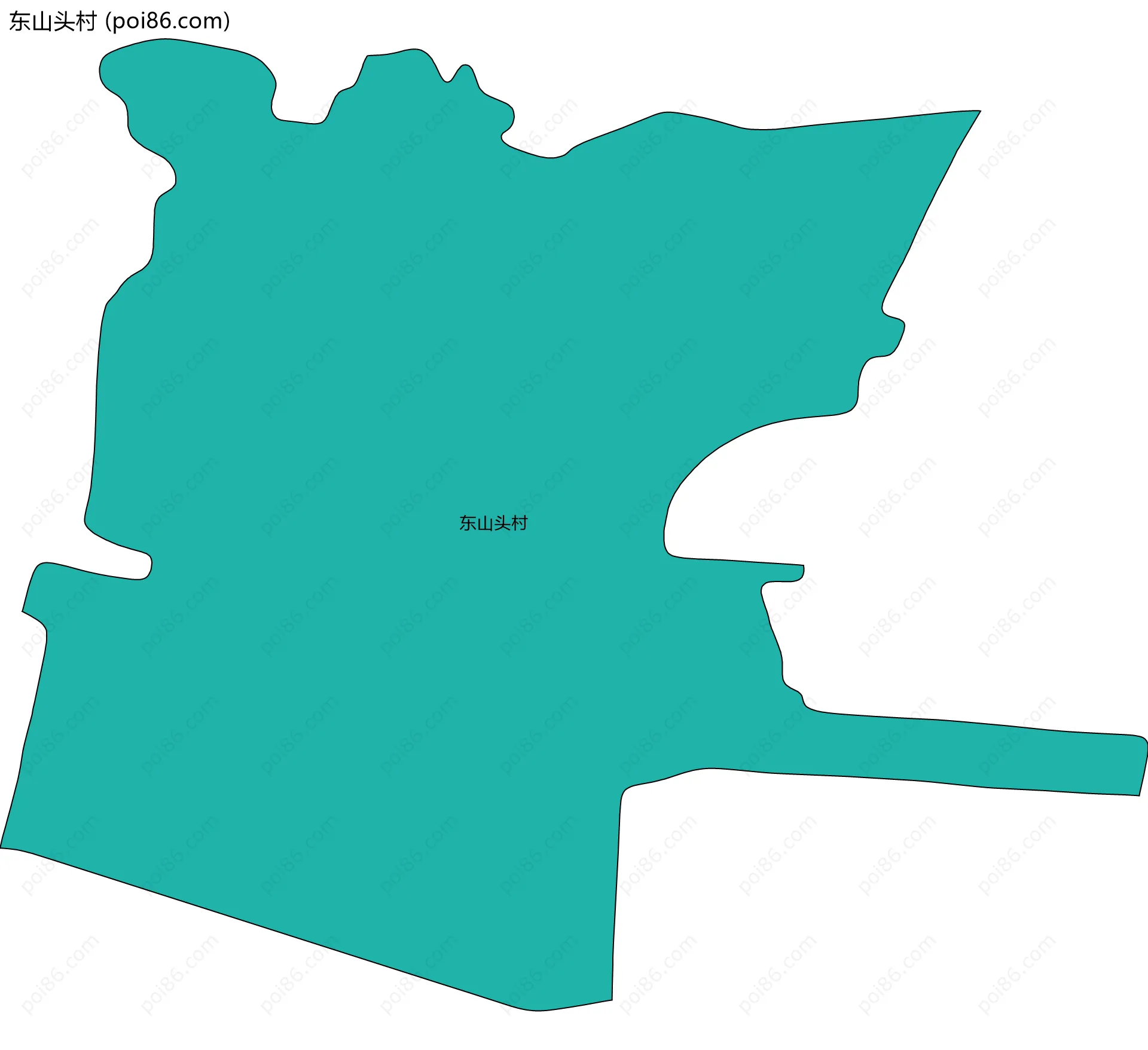 东山头村边界地图