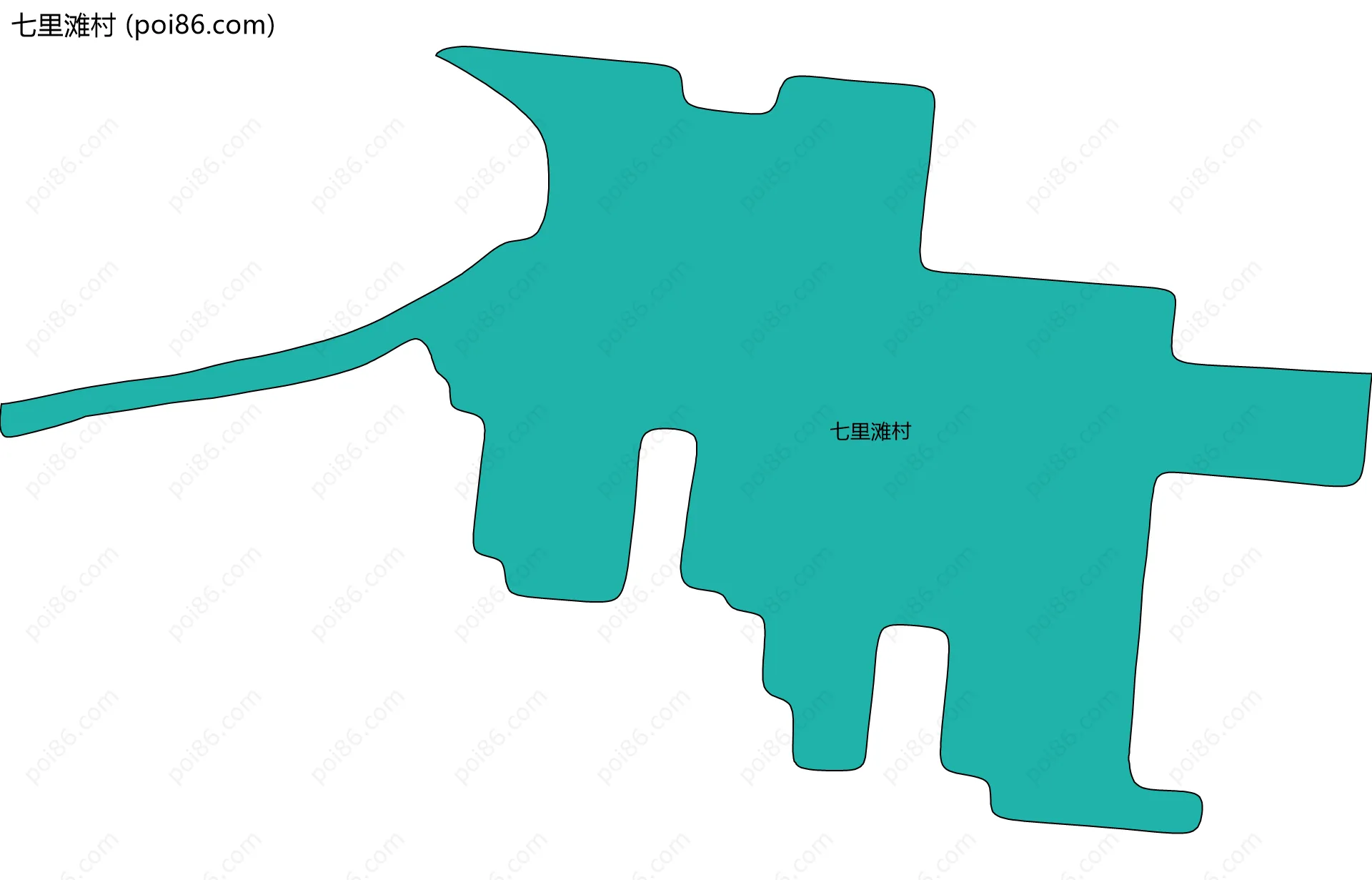 七里滩村边界地图