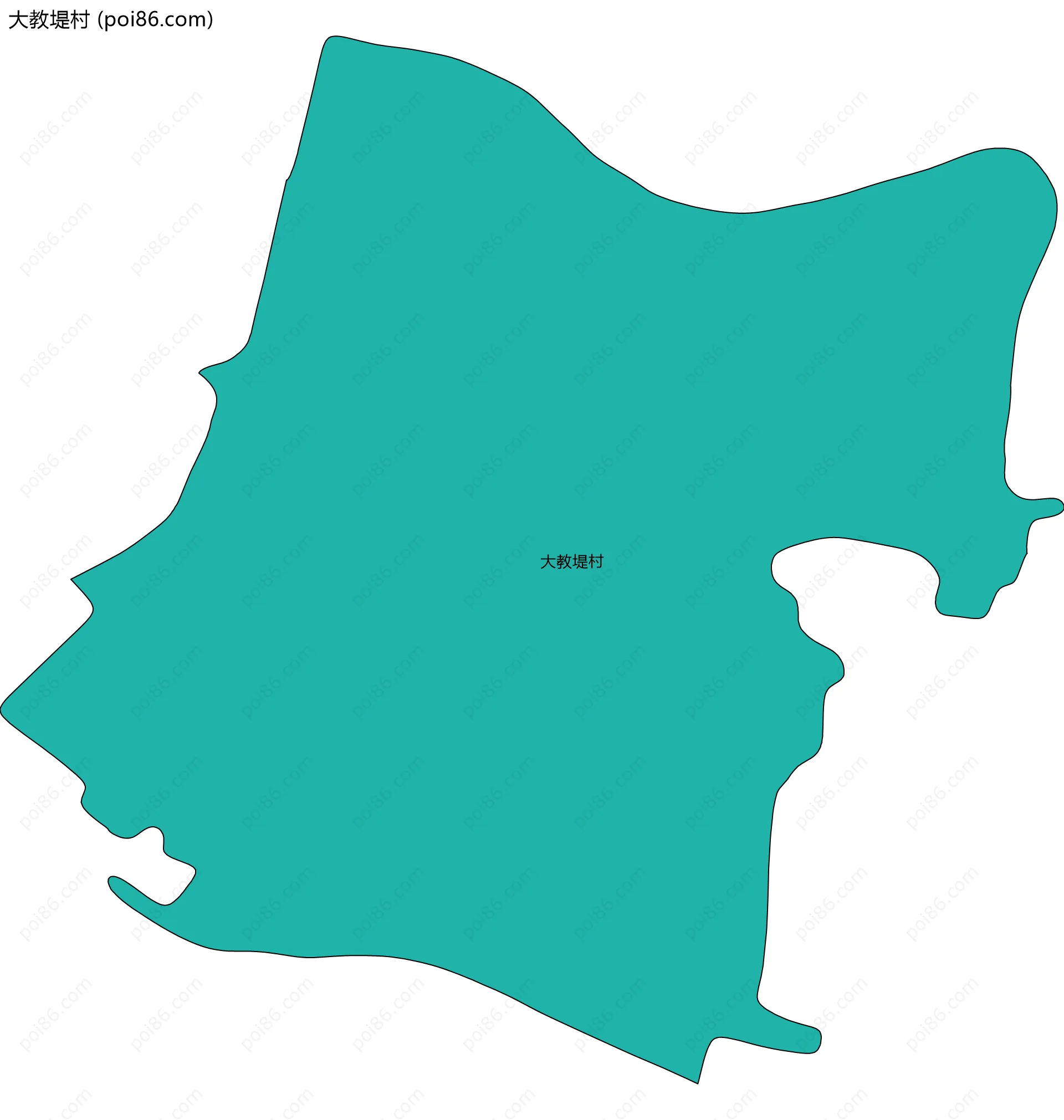 大教堤村边界地图