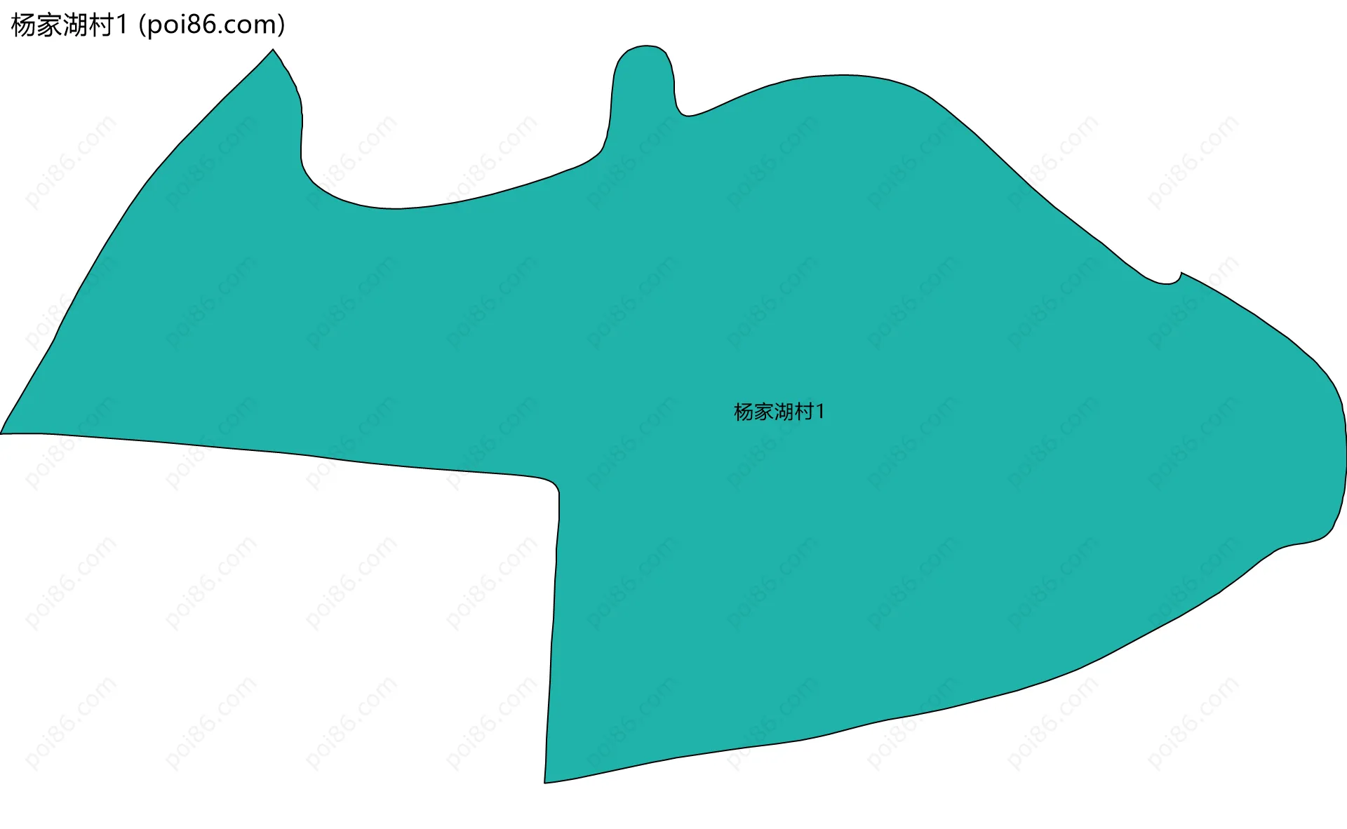 杨家湖村1边界地图