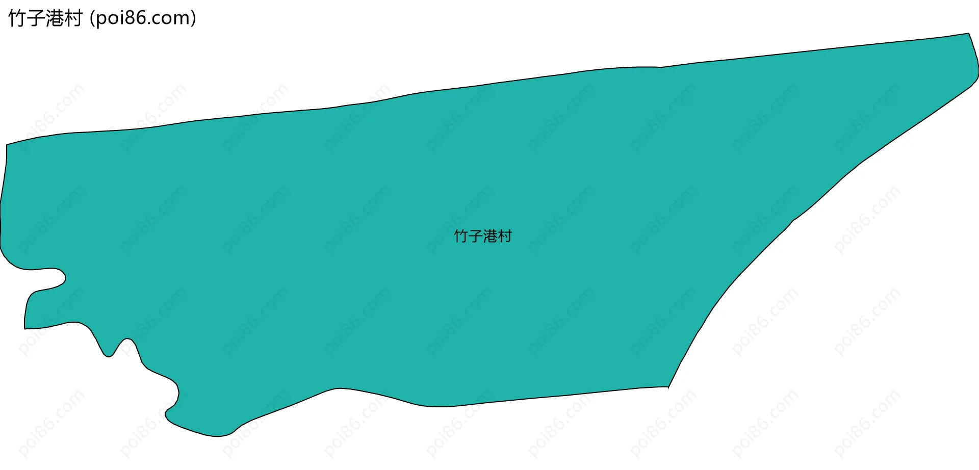 竹子港村边界地图