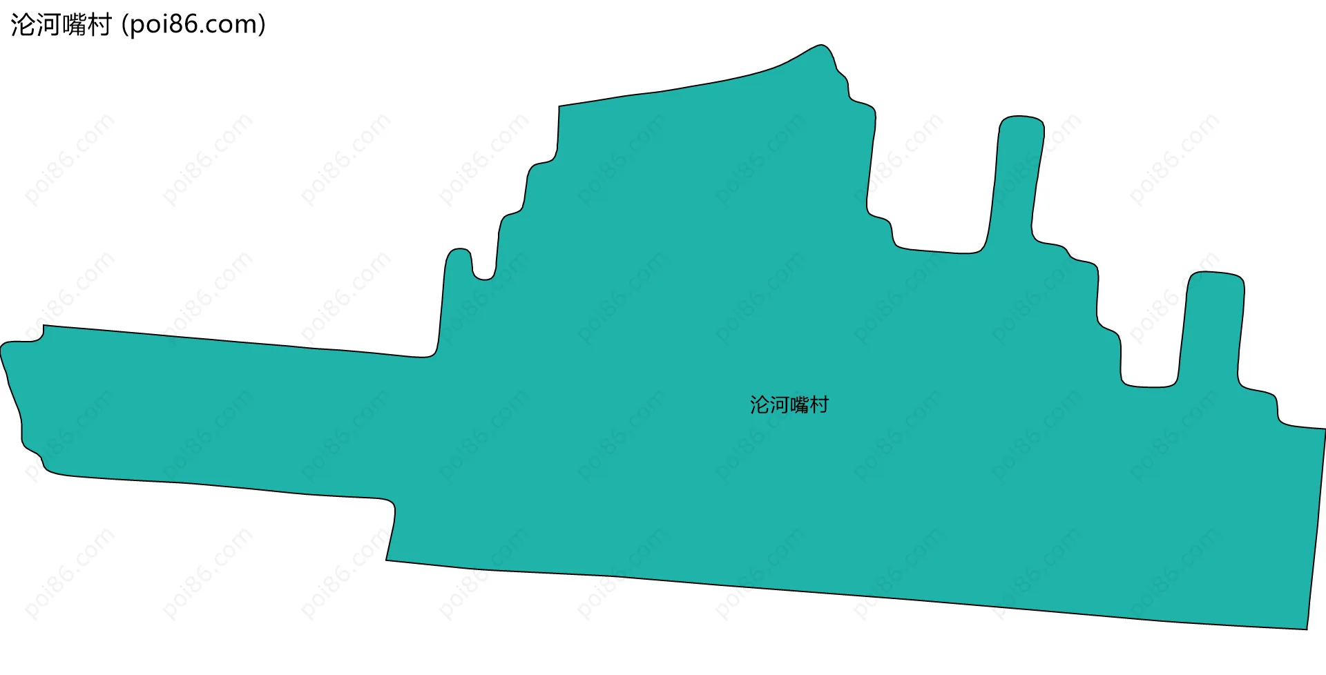 沦河嘴村边界地图