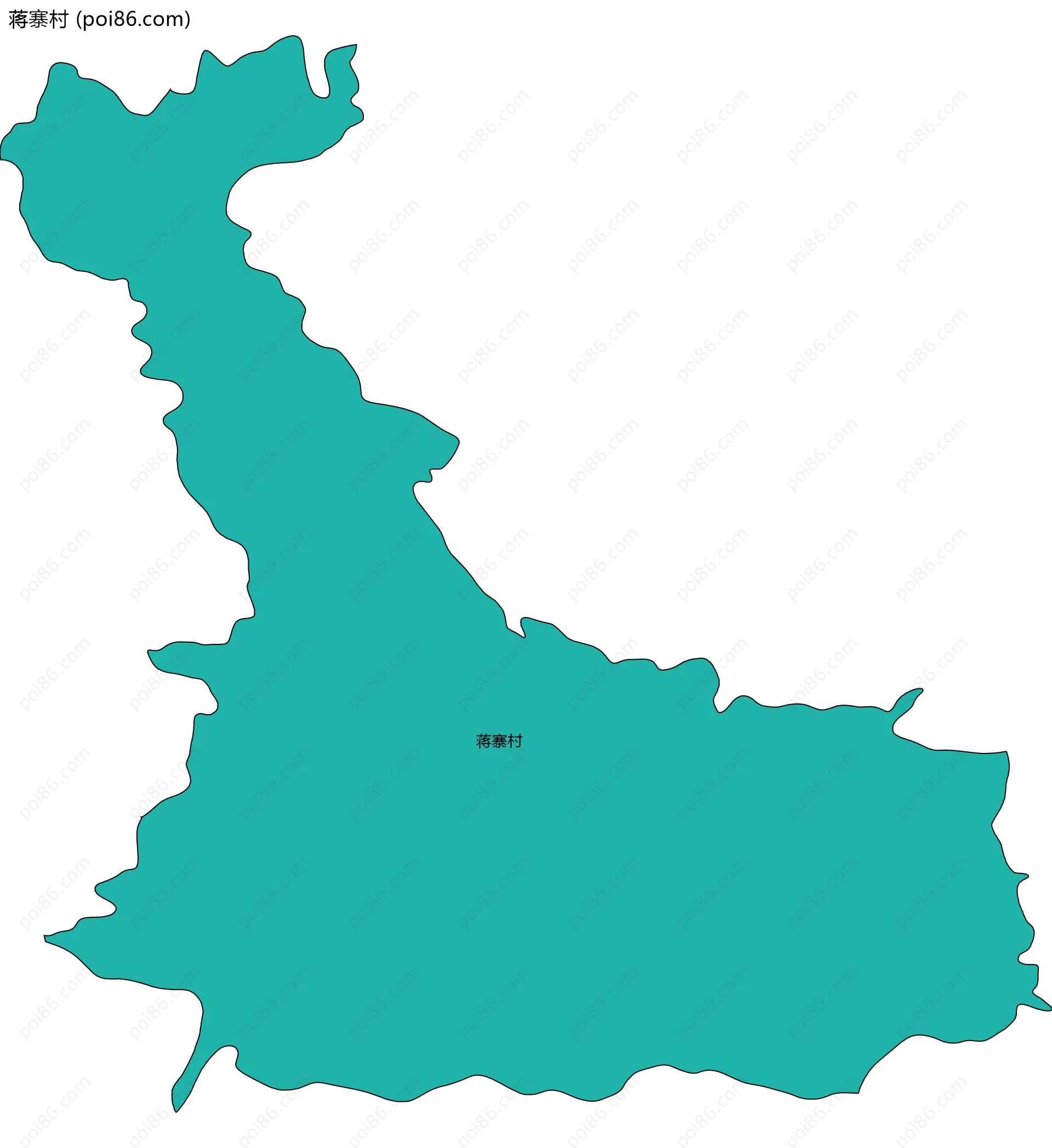 蒋寨村边界地图