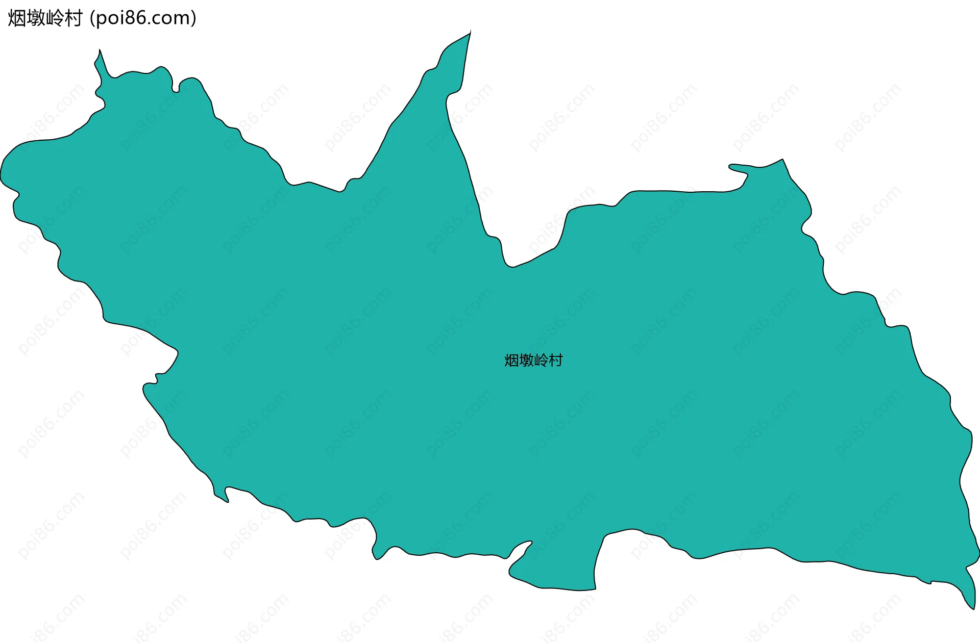 烟墩岭村边界地图