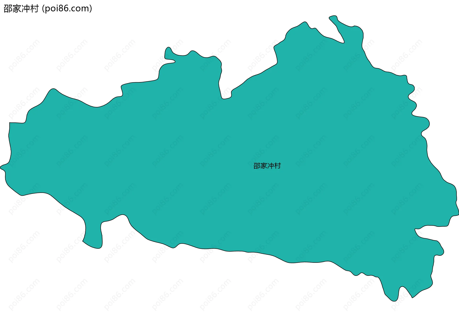 邵家冲村边界地图
