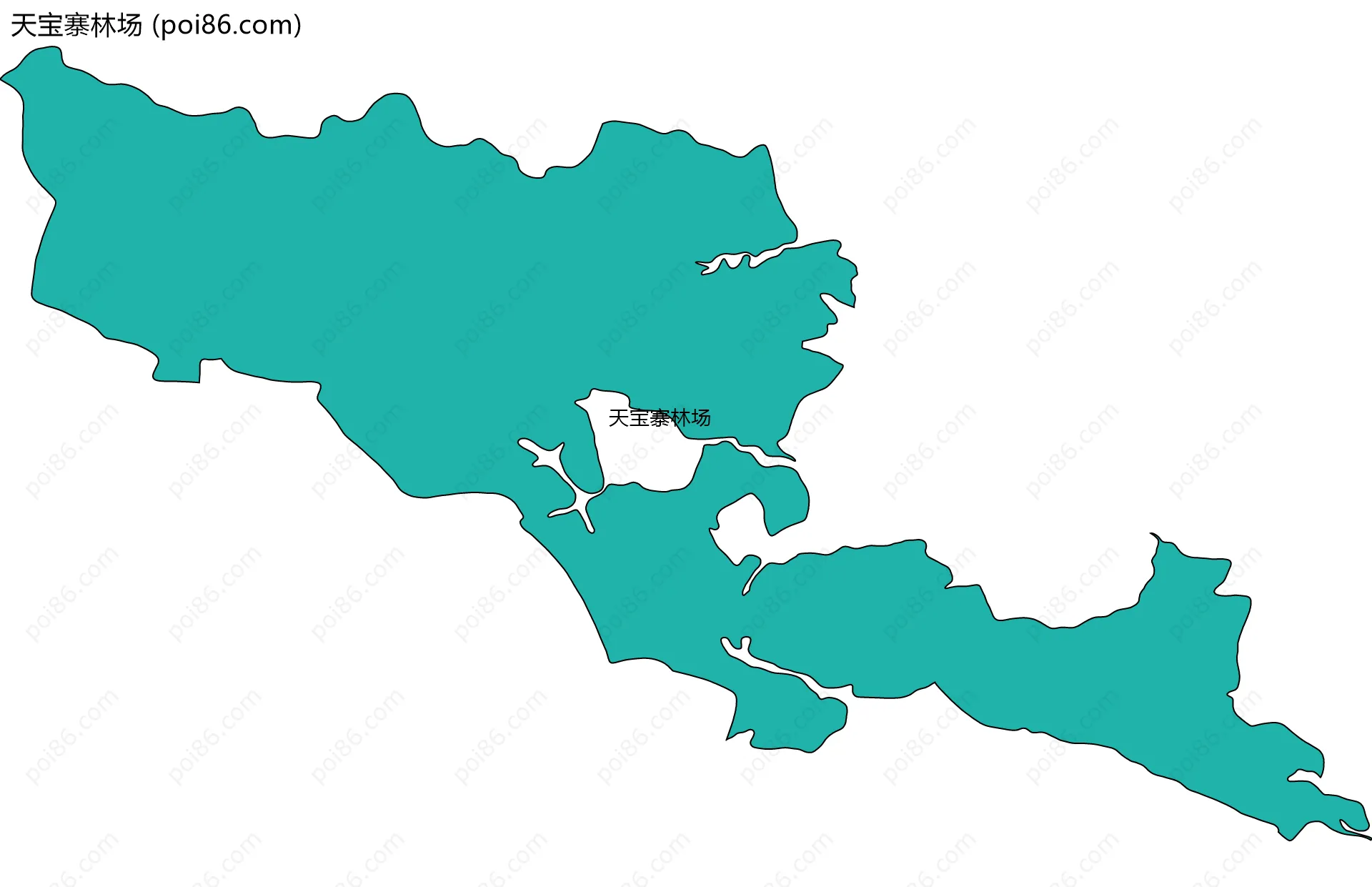 天宝寨林场边界地图