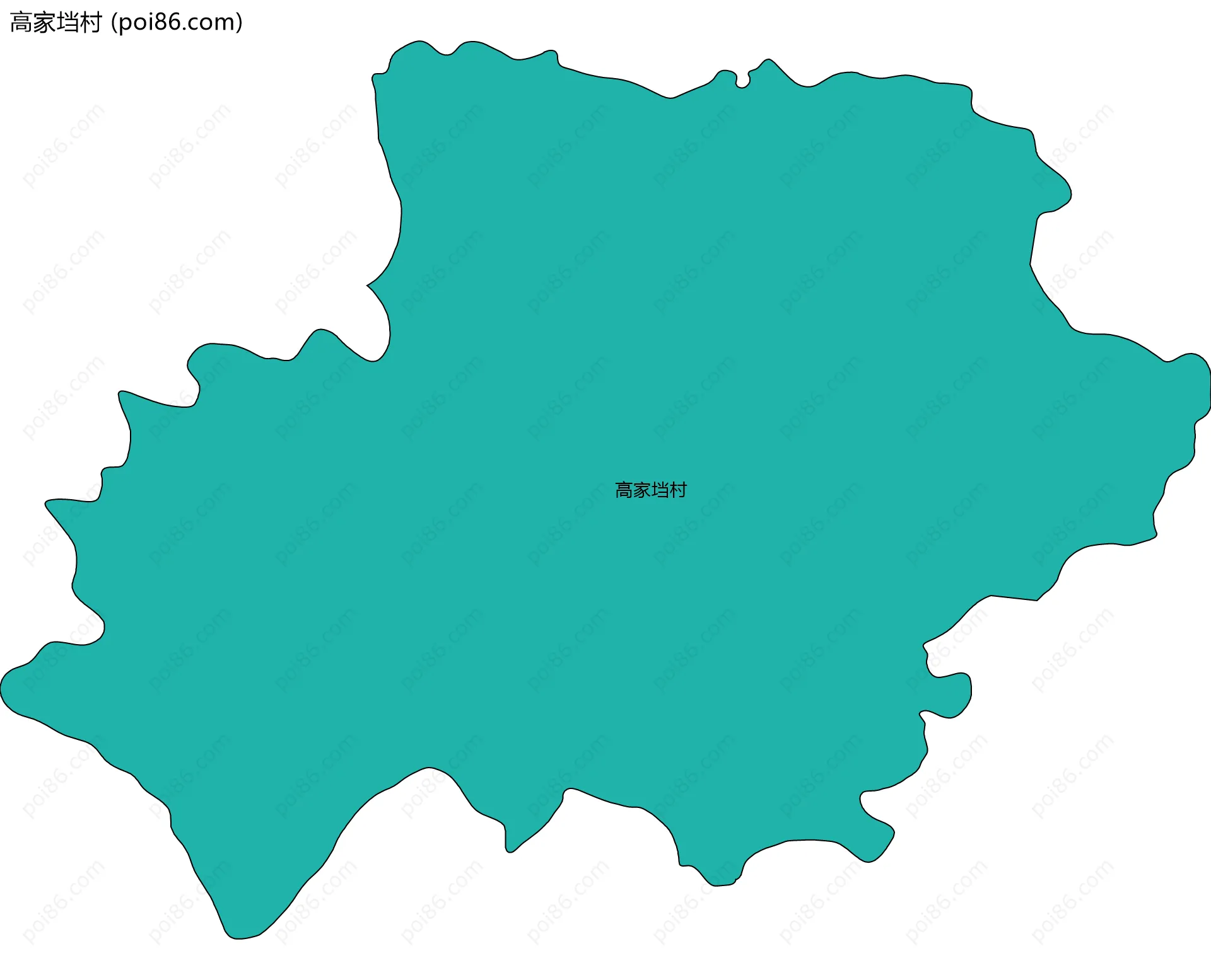 高家垱村边界地图