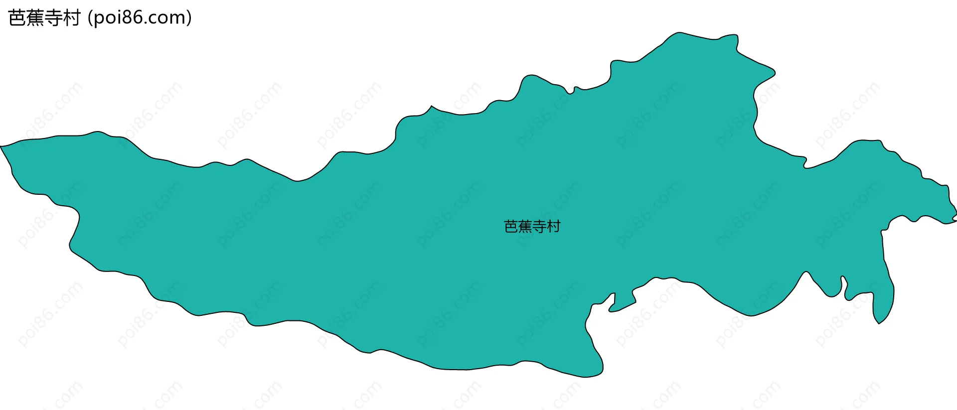 芭蕉寺村边界地图