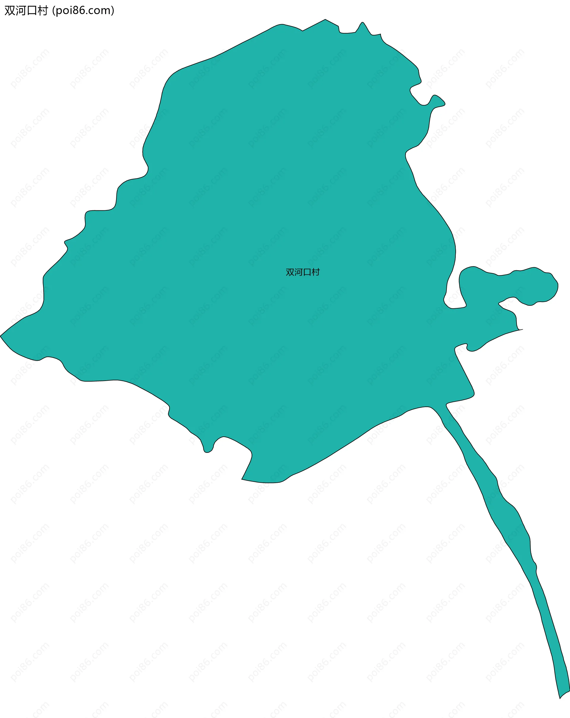 双河口村边界地图