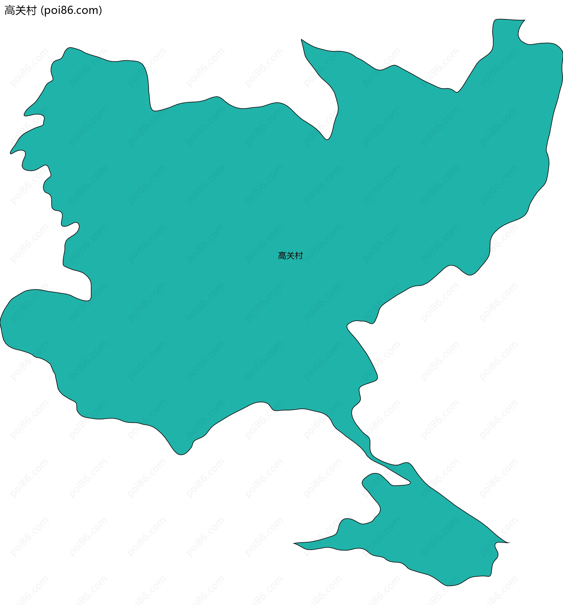 高关村边界地图