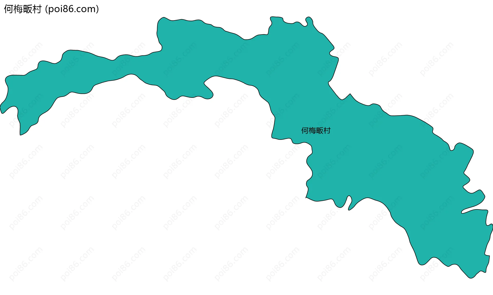 何梅畈村边界地图