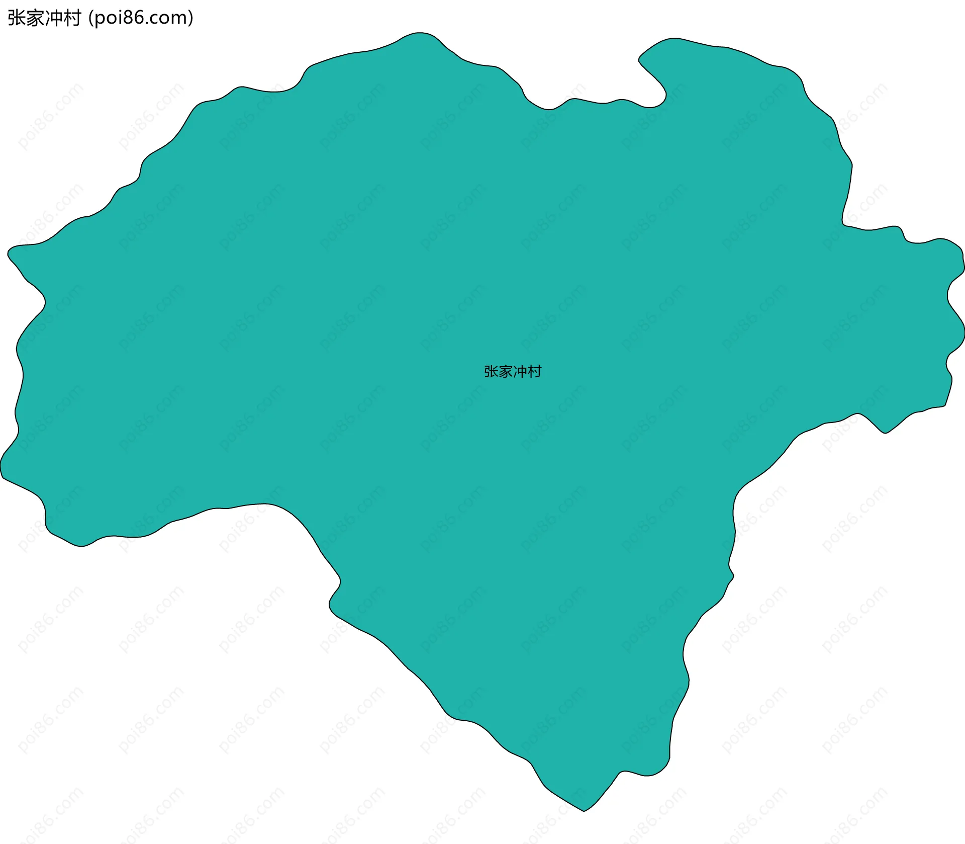 张家冲村边界地图