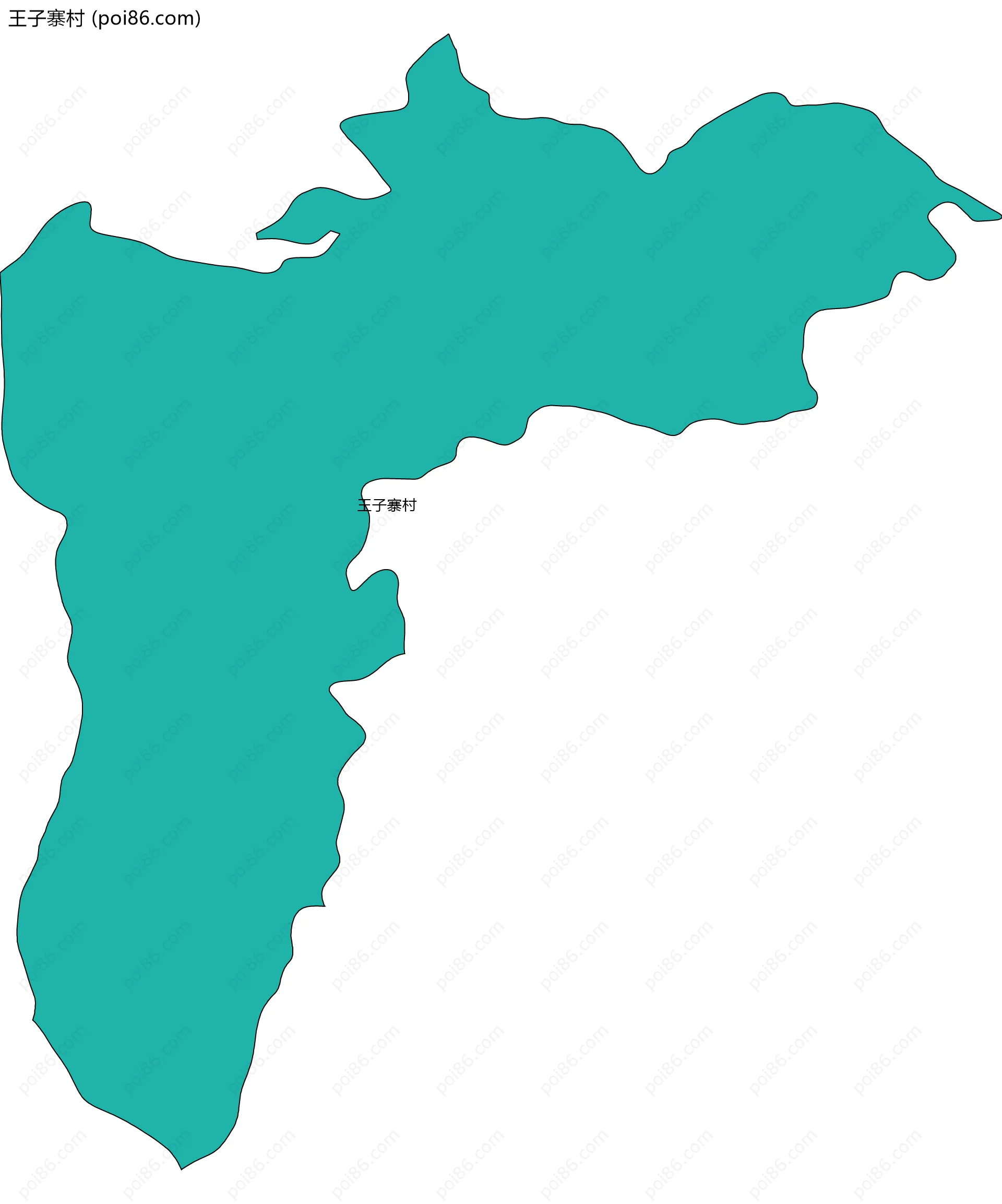 王子寨村边界地图