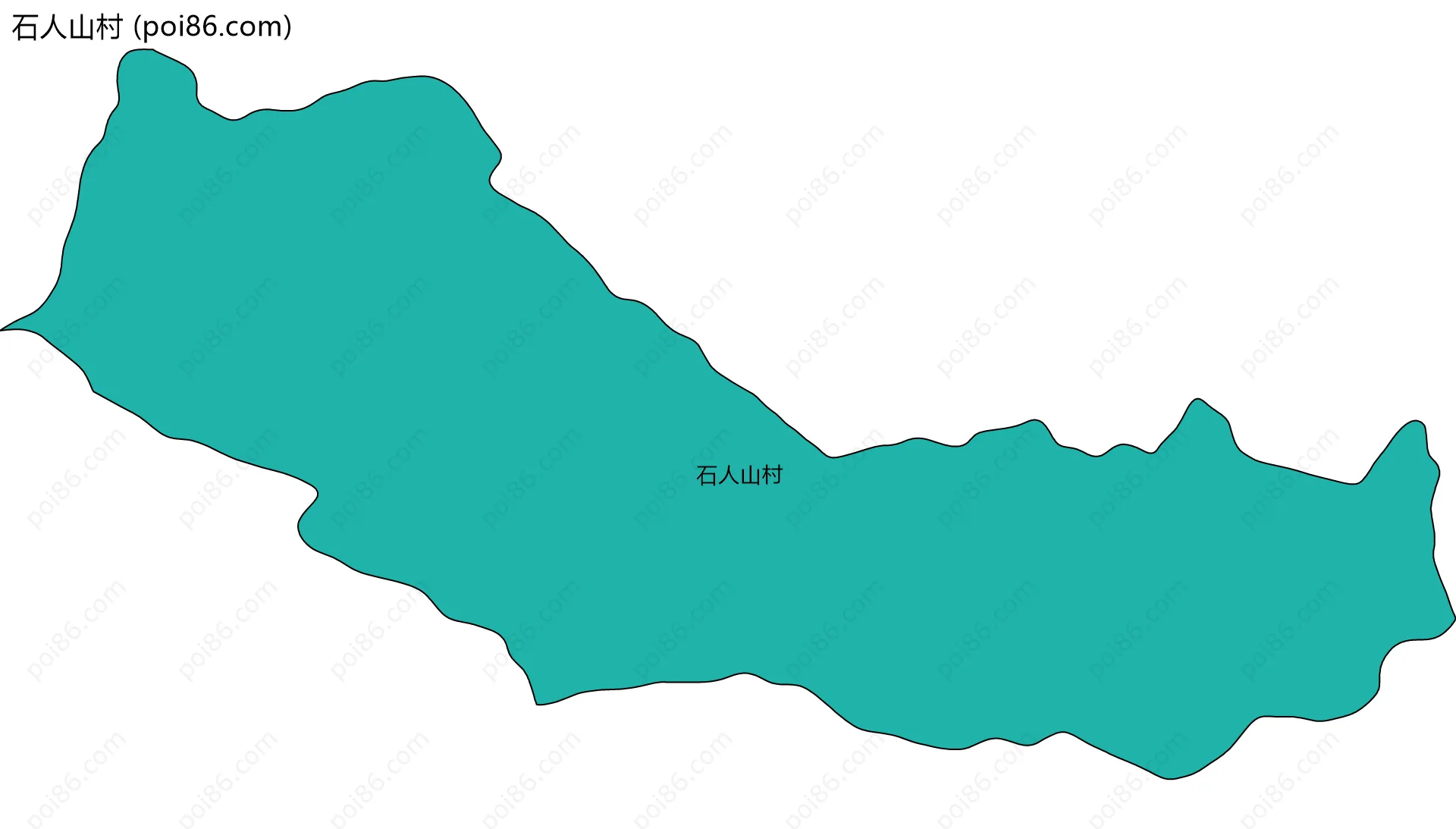 石人山村边界地图