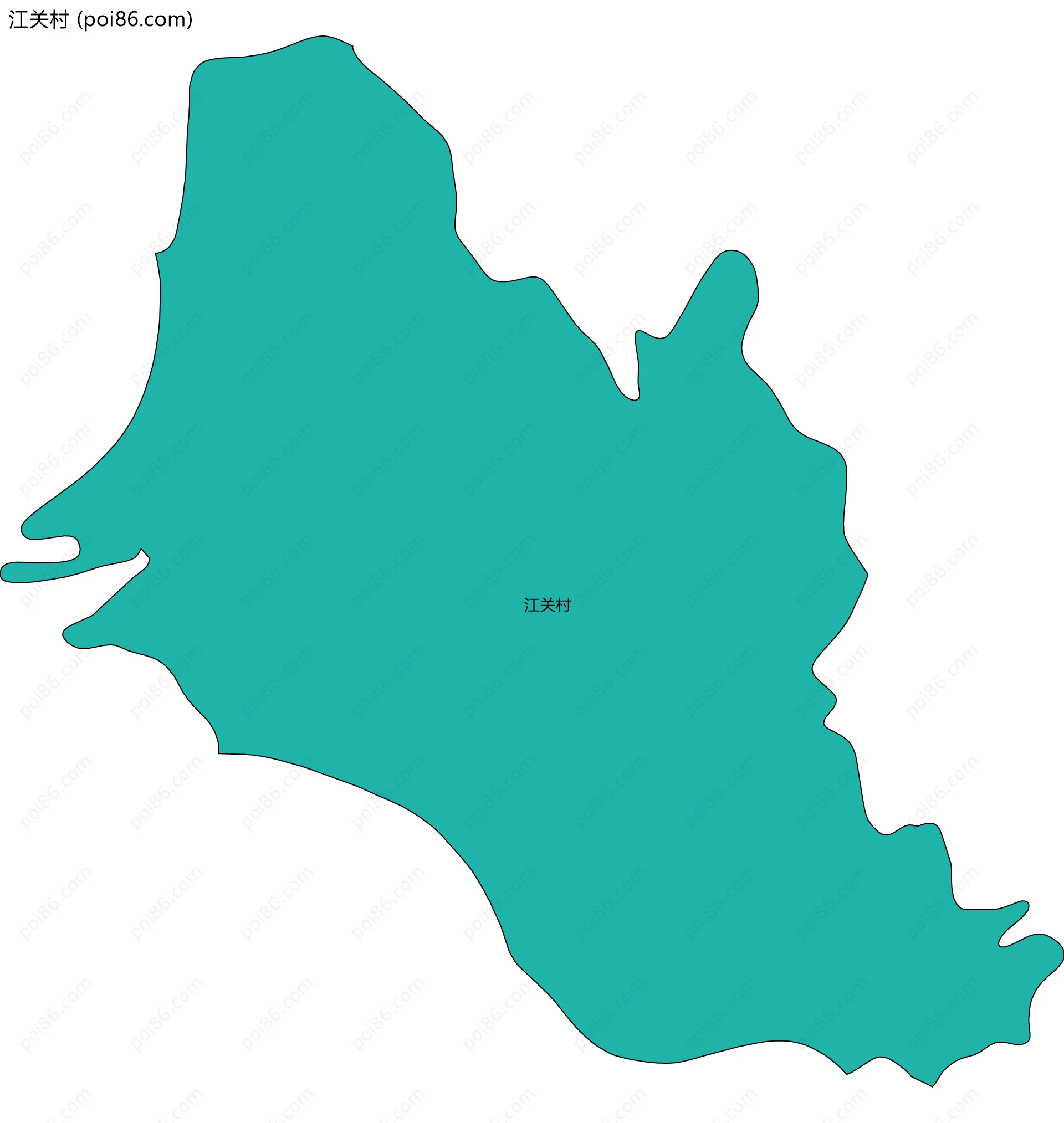 江关村边界地图