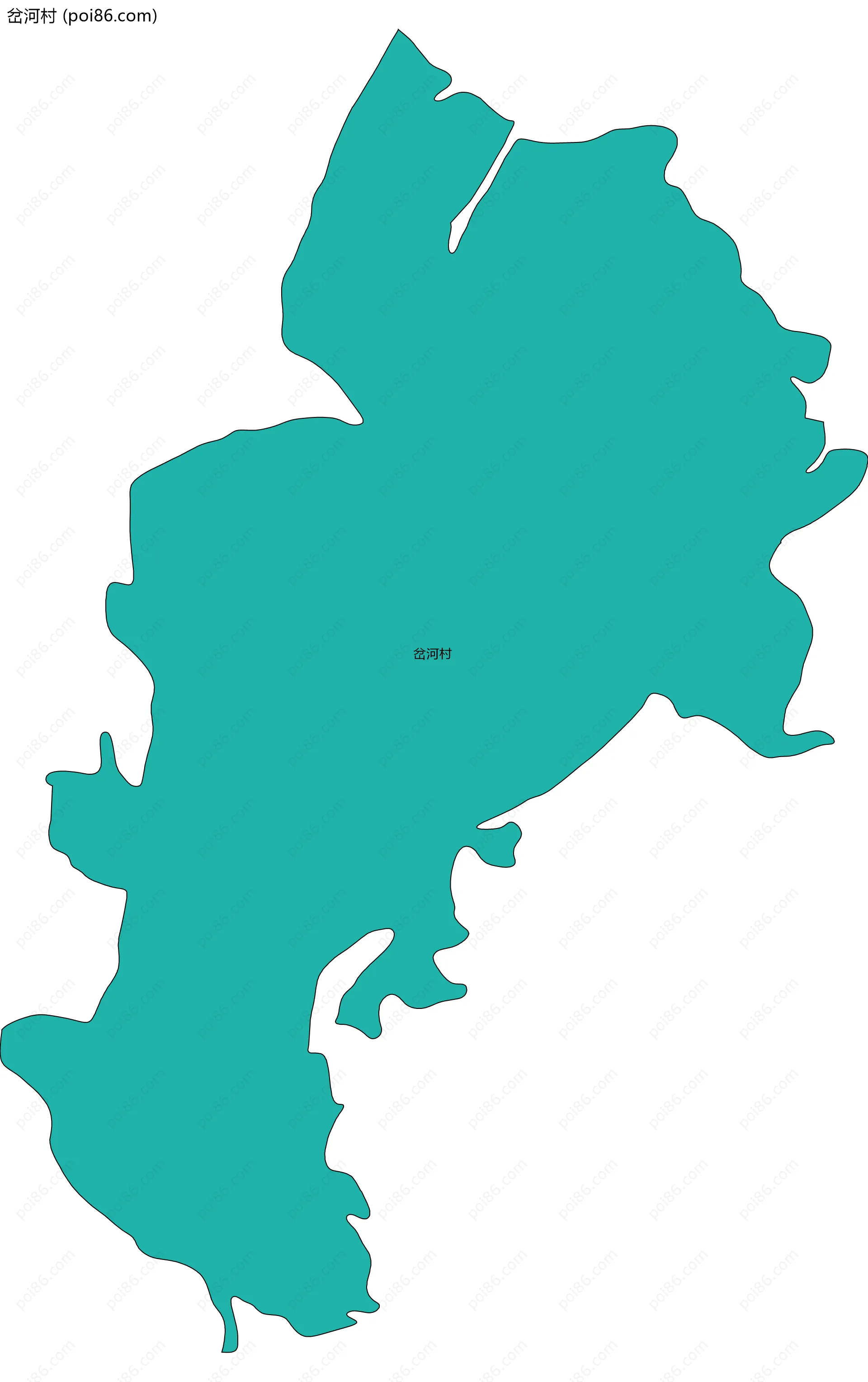 岔河村边界地图