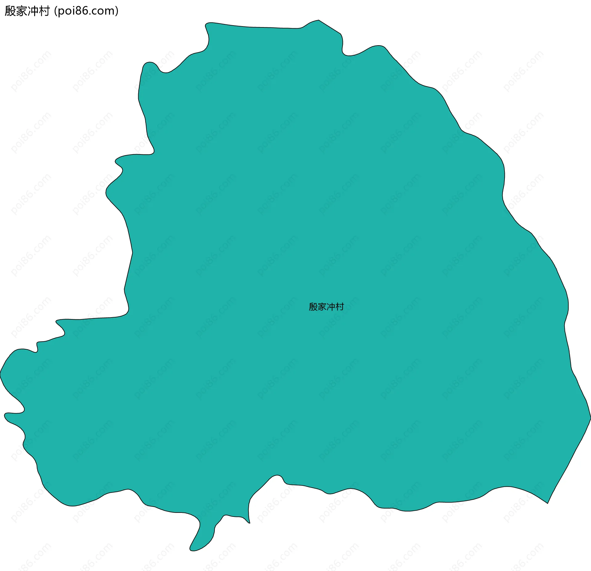 殷家冲村边界地图