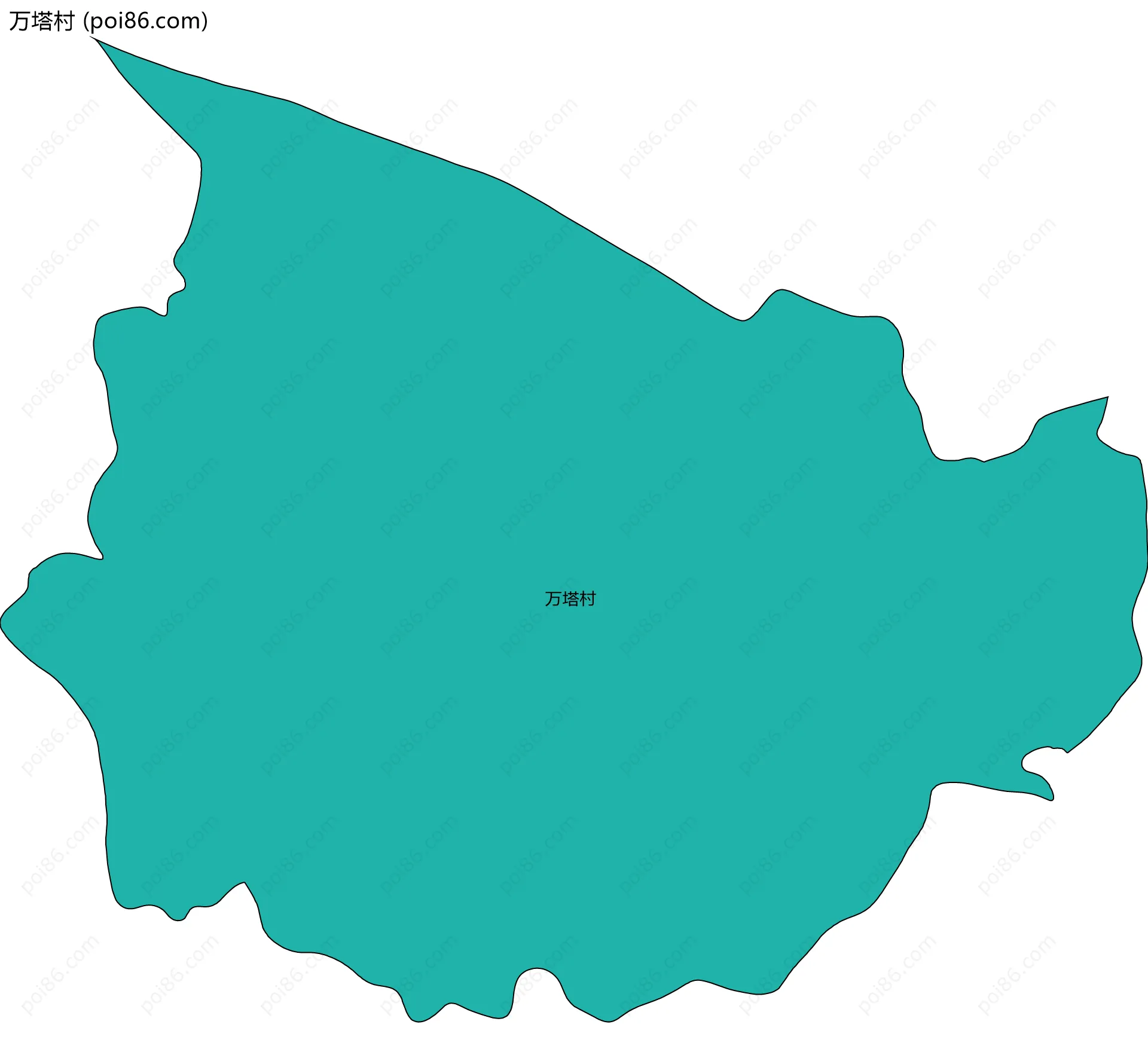 万塔村边界地图