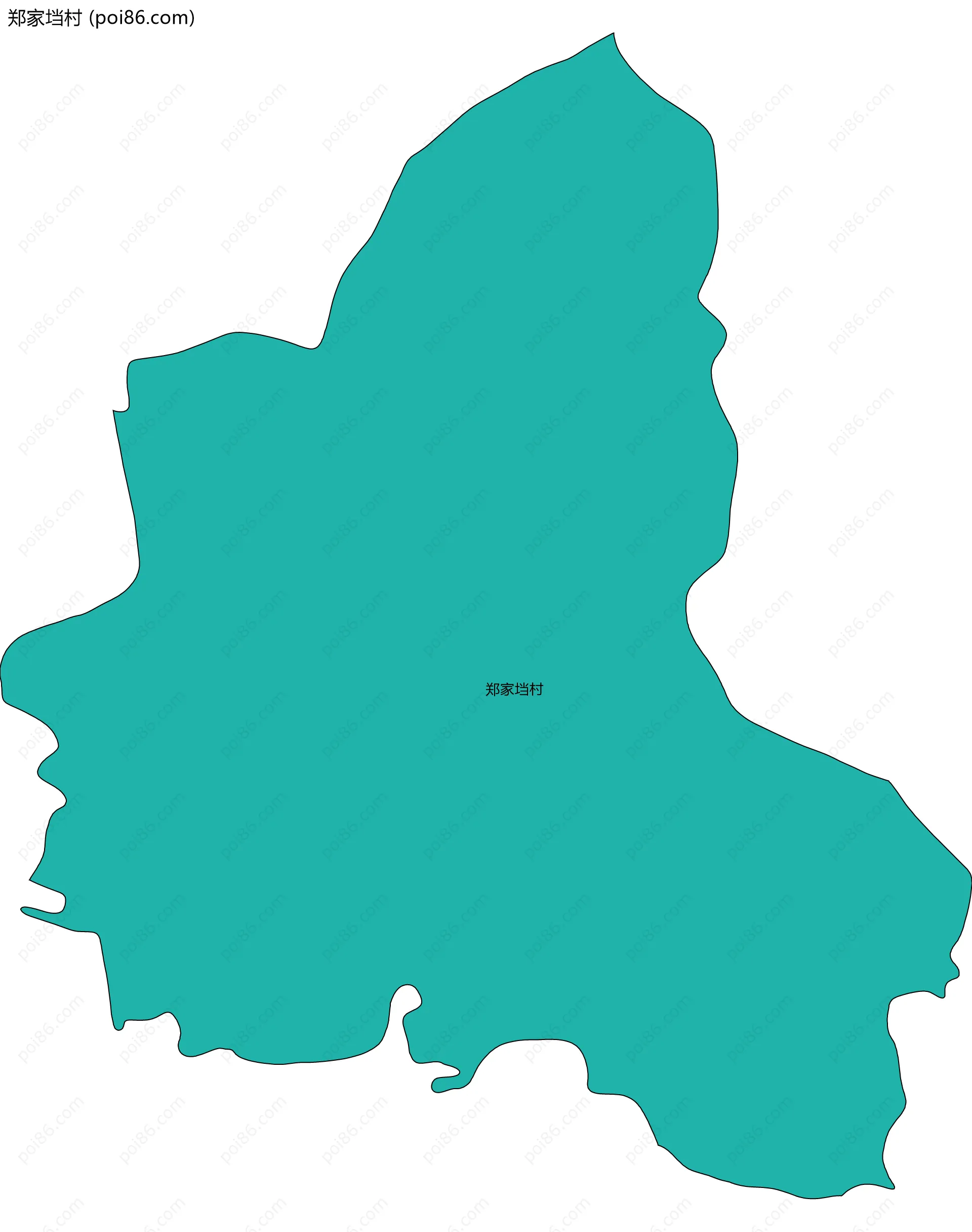 郑家垱村边界地图