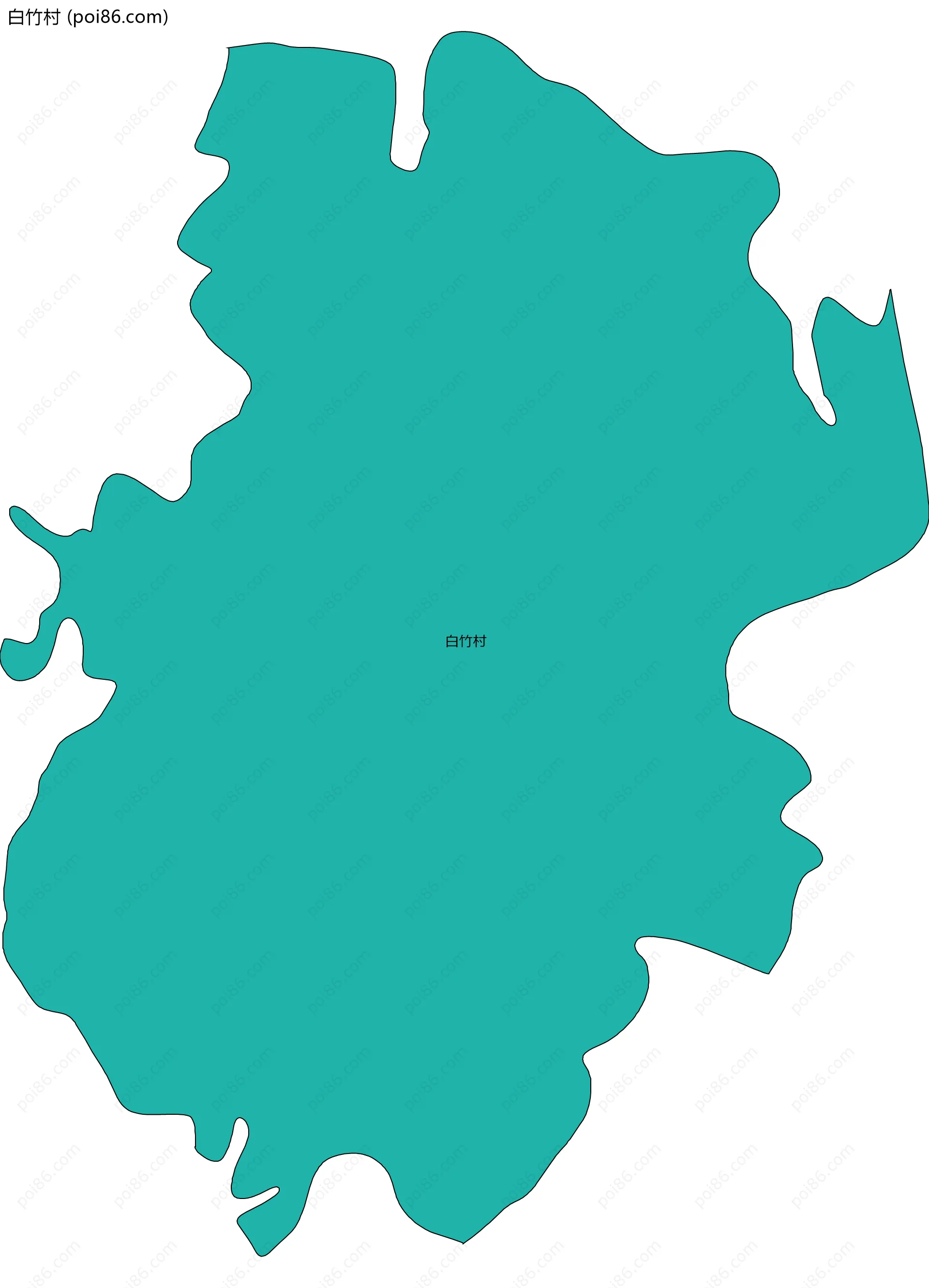 白竹村边界地图