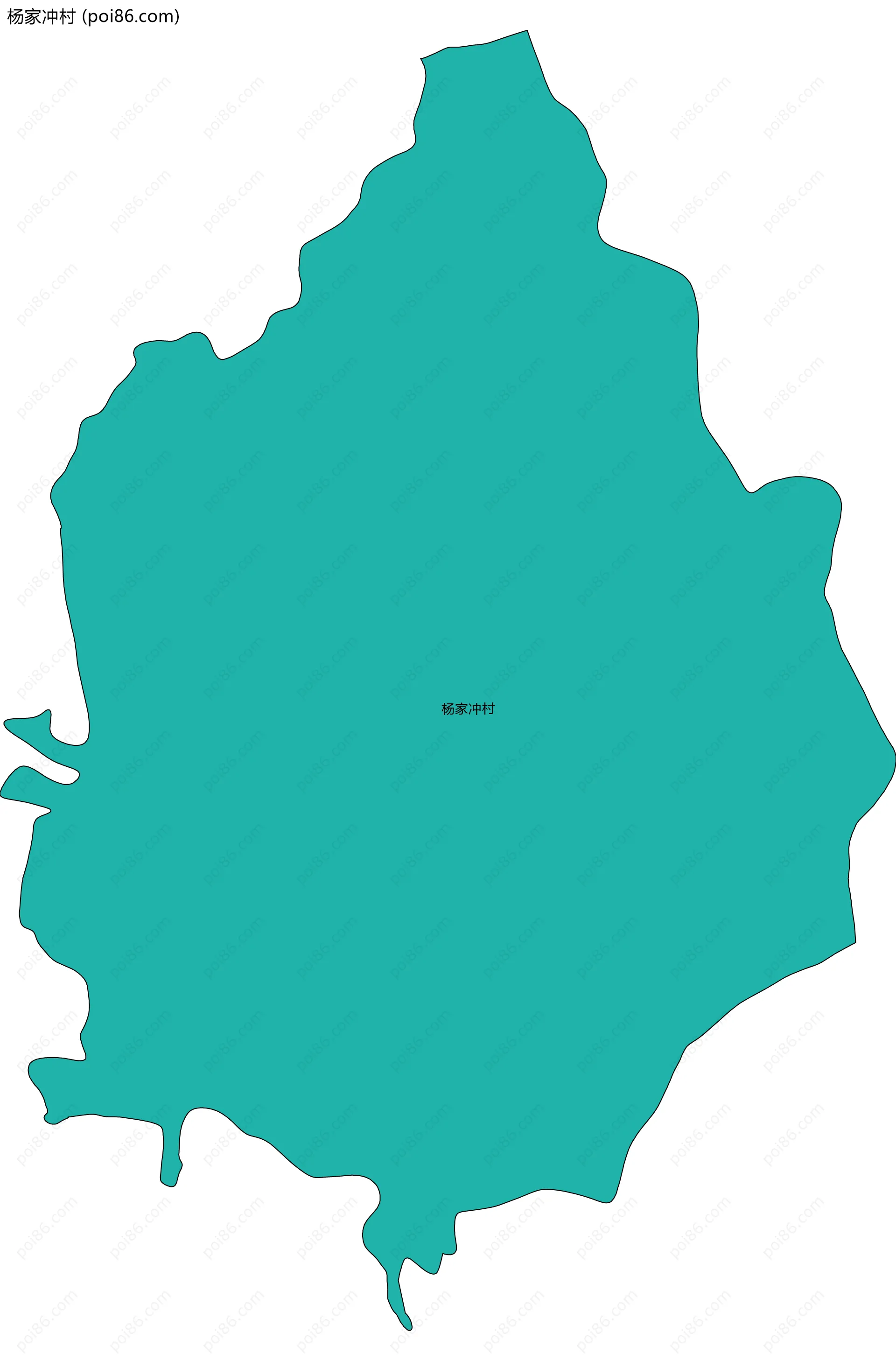 杨家冲村边界地图