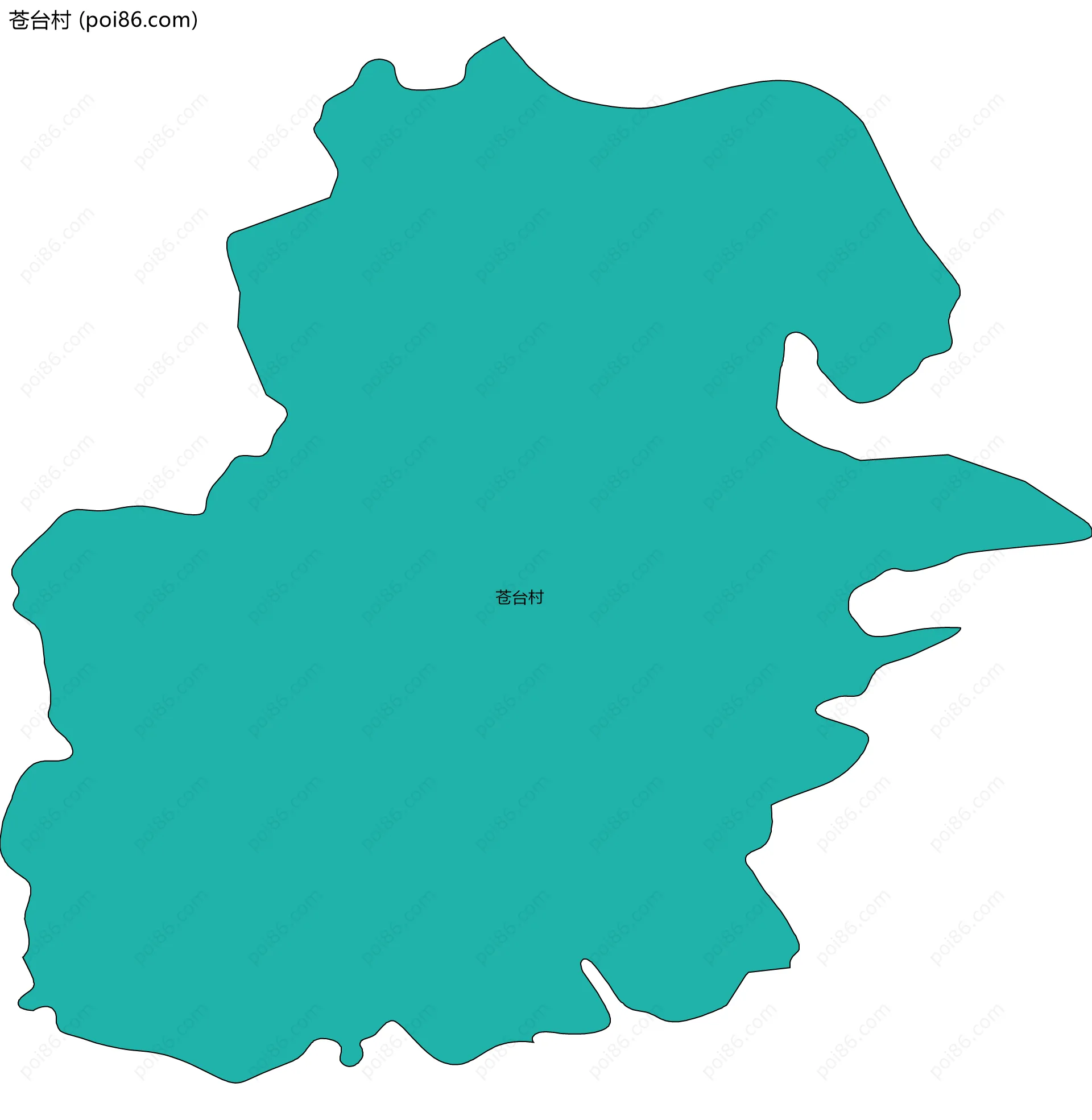 苍台村边界地图