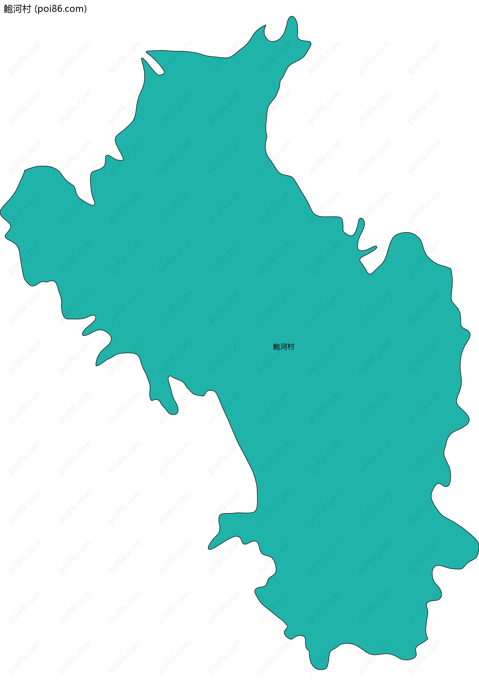 鲍河村边界地图