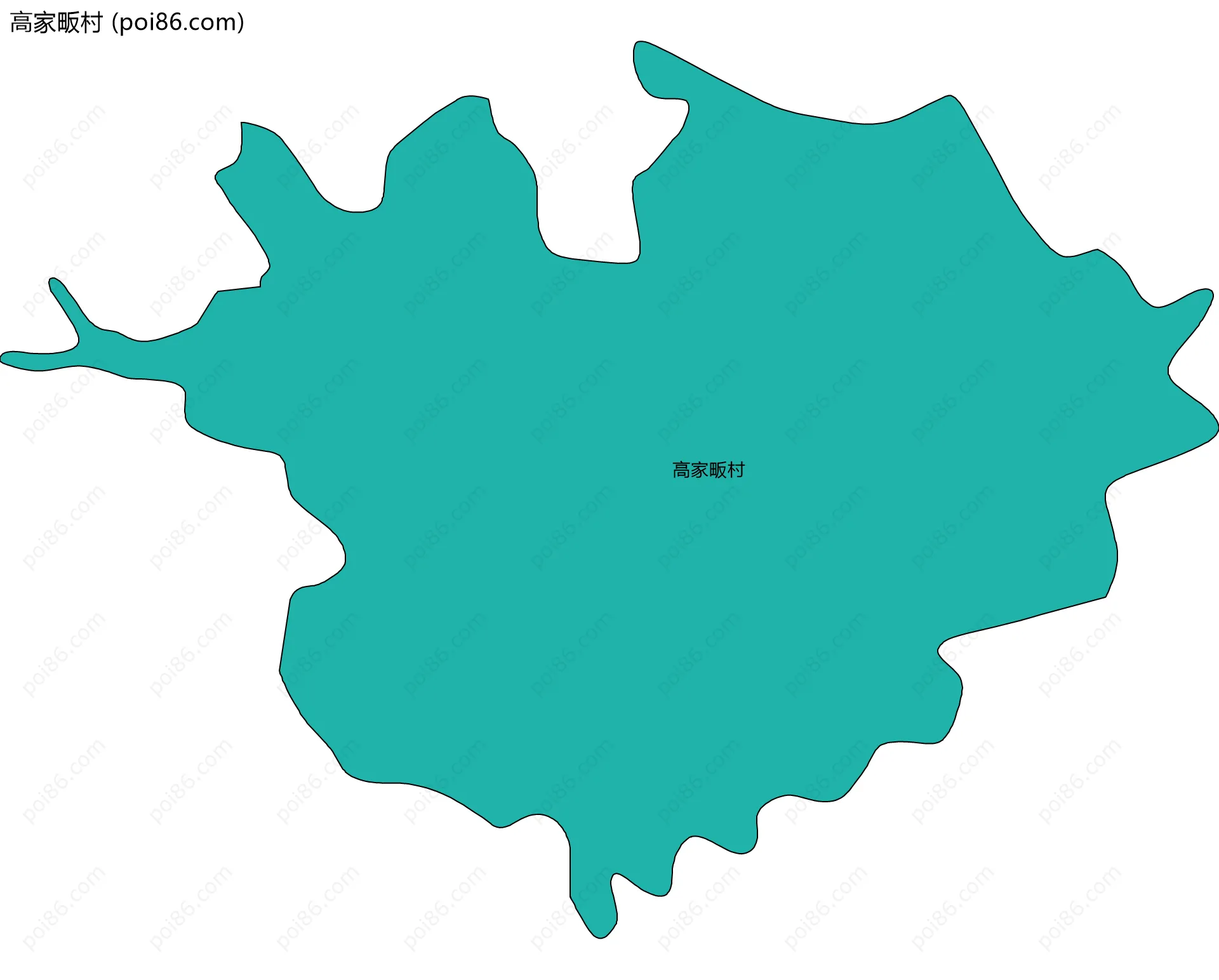 高家畈村边界地图