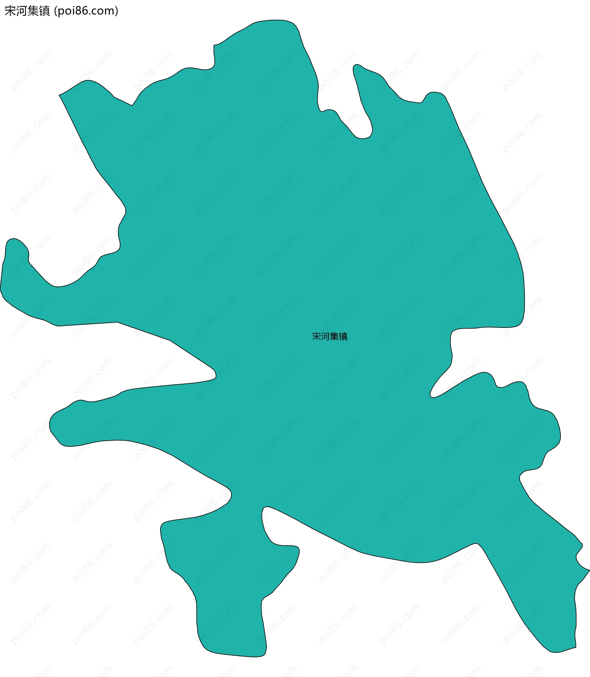 宋河集镇边界地图