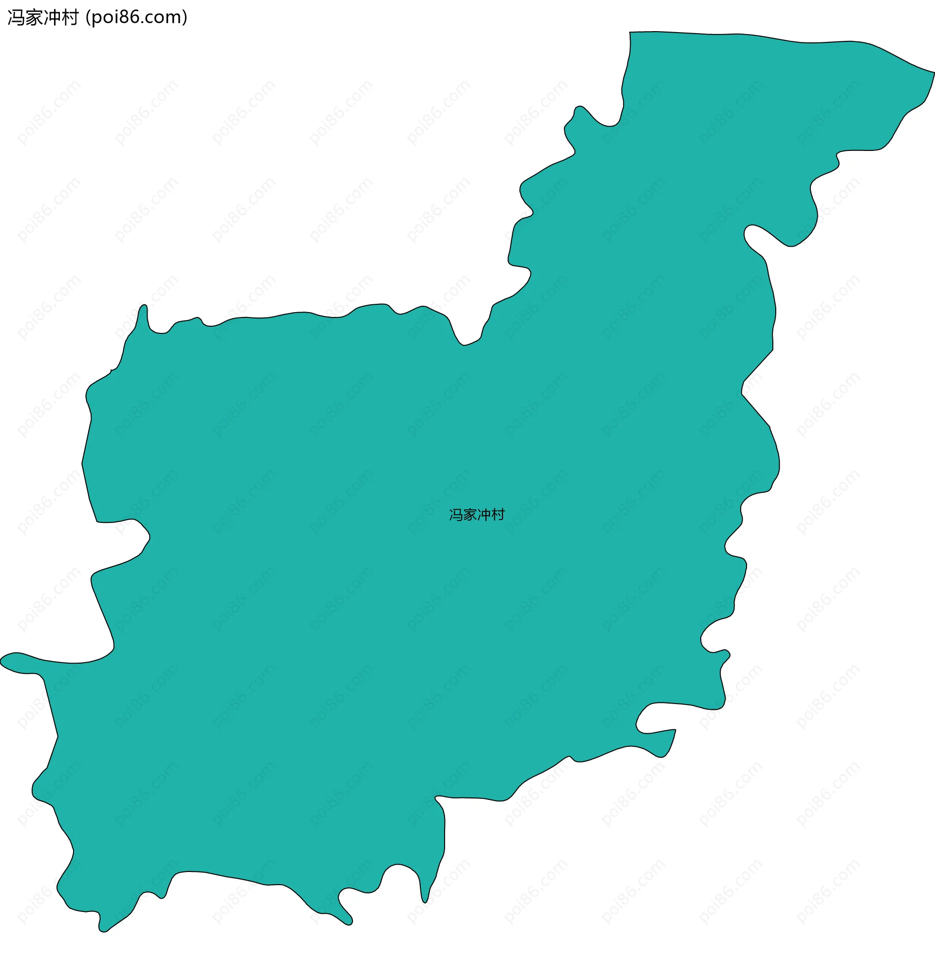 冯家冲村边界地图