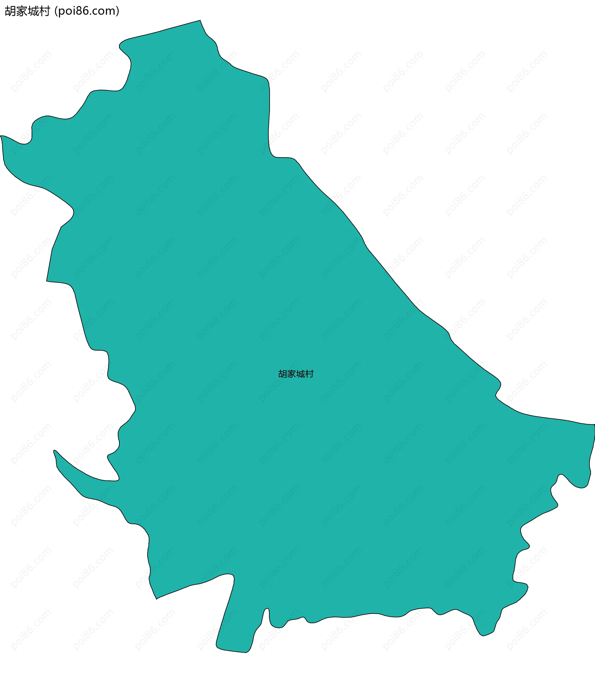 胡家城村边界地图