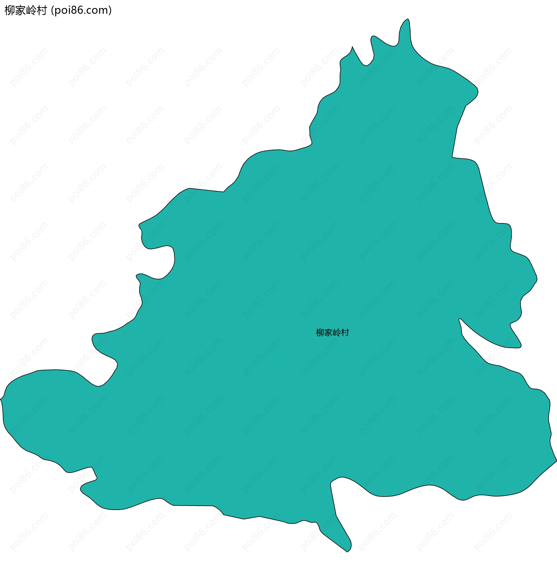 柳家岭村边界地图