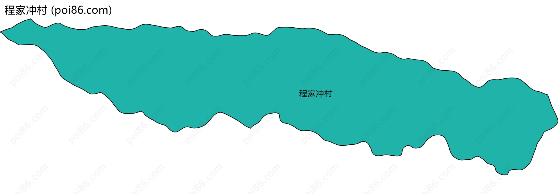 程家冲村边界地图