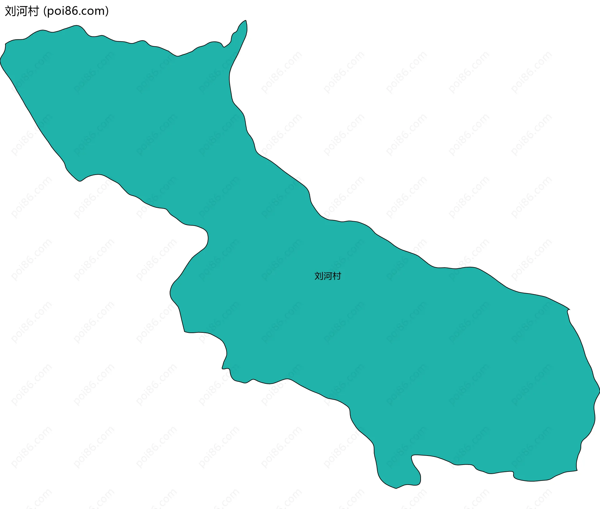 刘河村边界地图