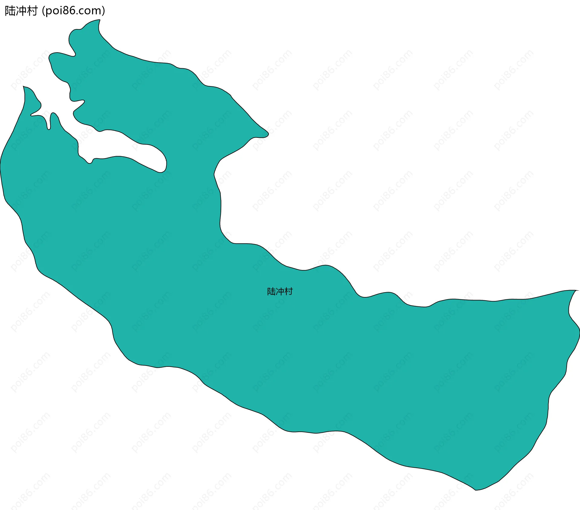 陆冲村边界地图