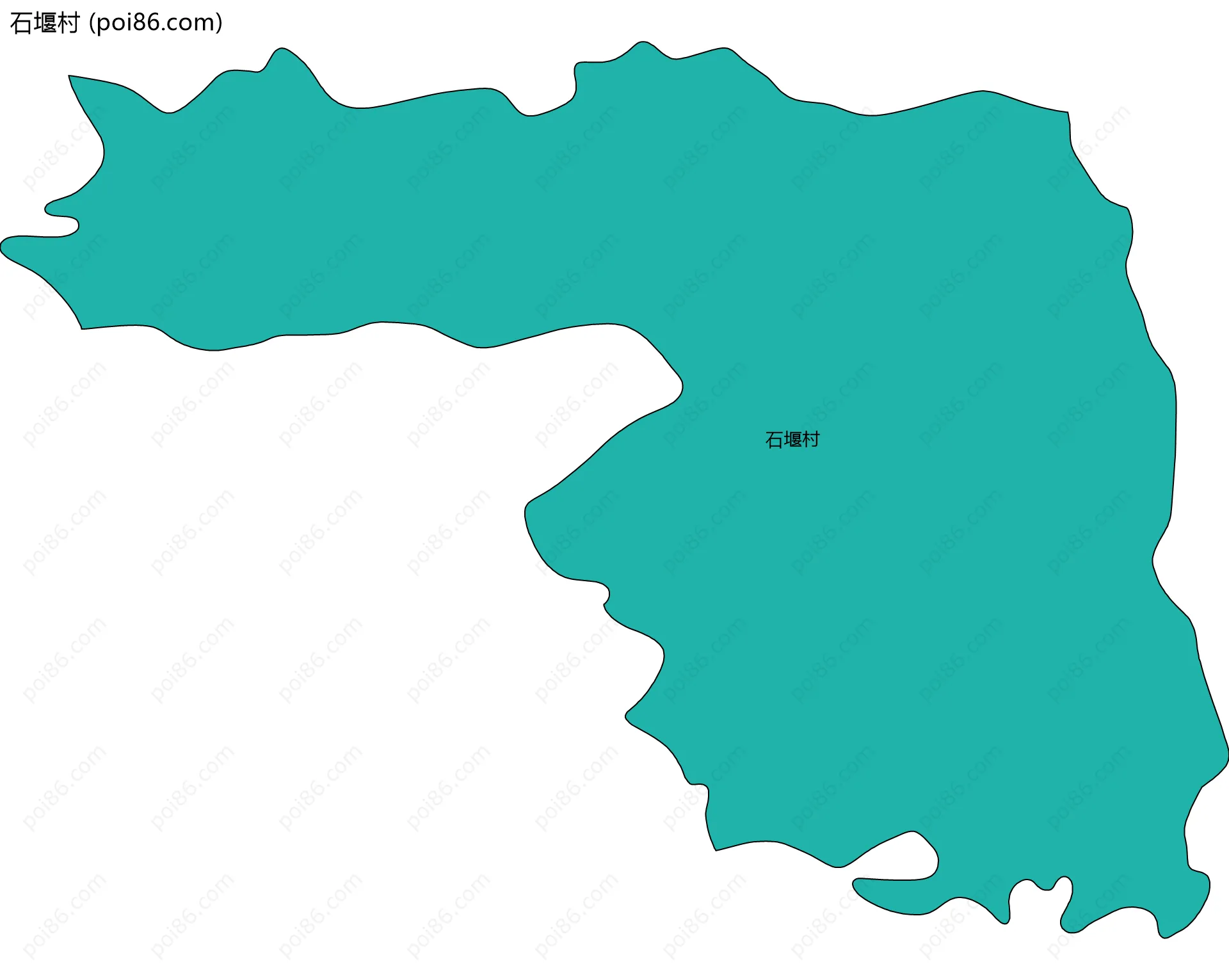 石堰村边界地图
