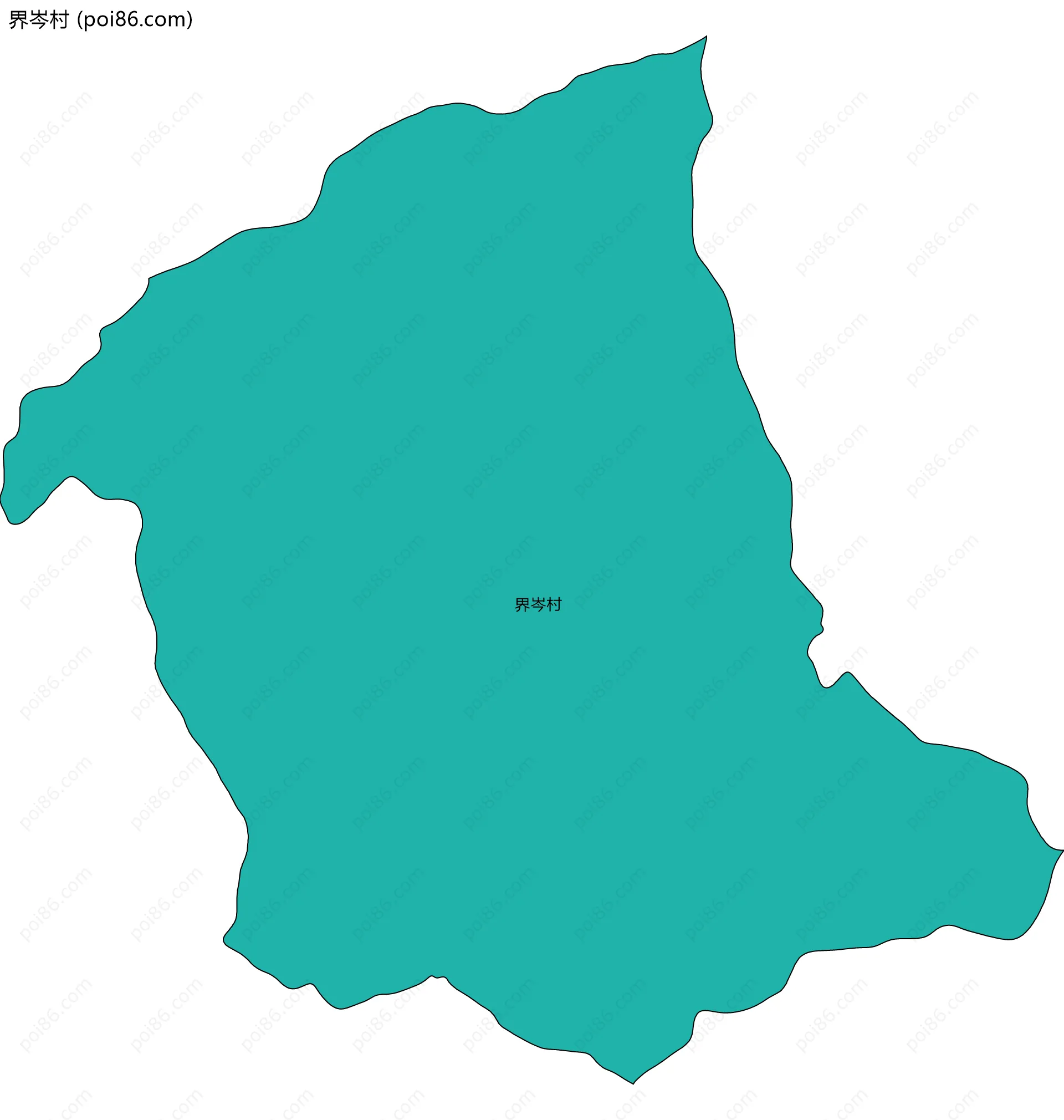 界岑村边界地图