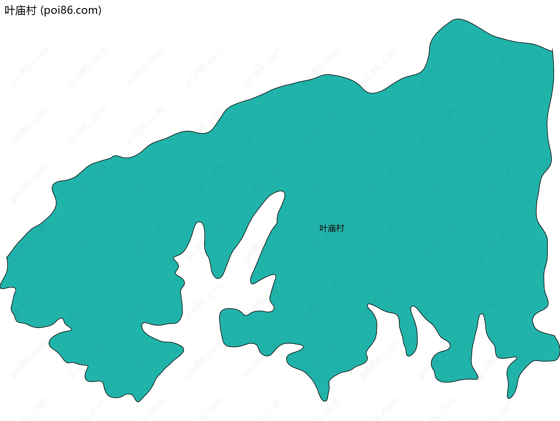 叶庙村边界地图