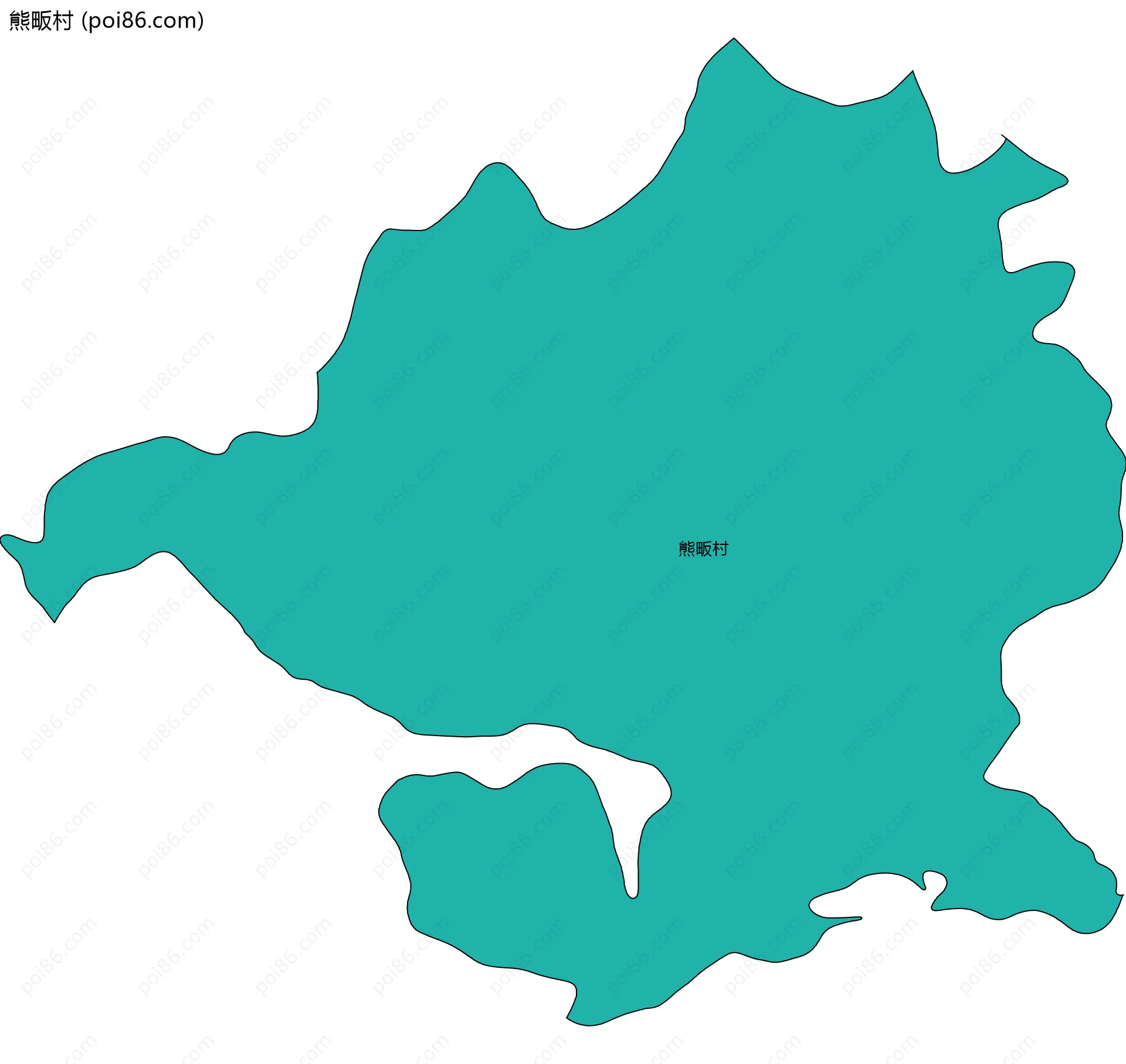 熊畈村边界地图