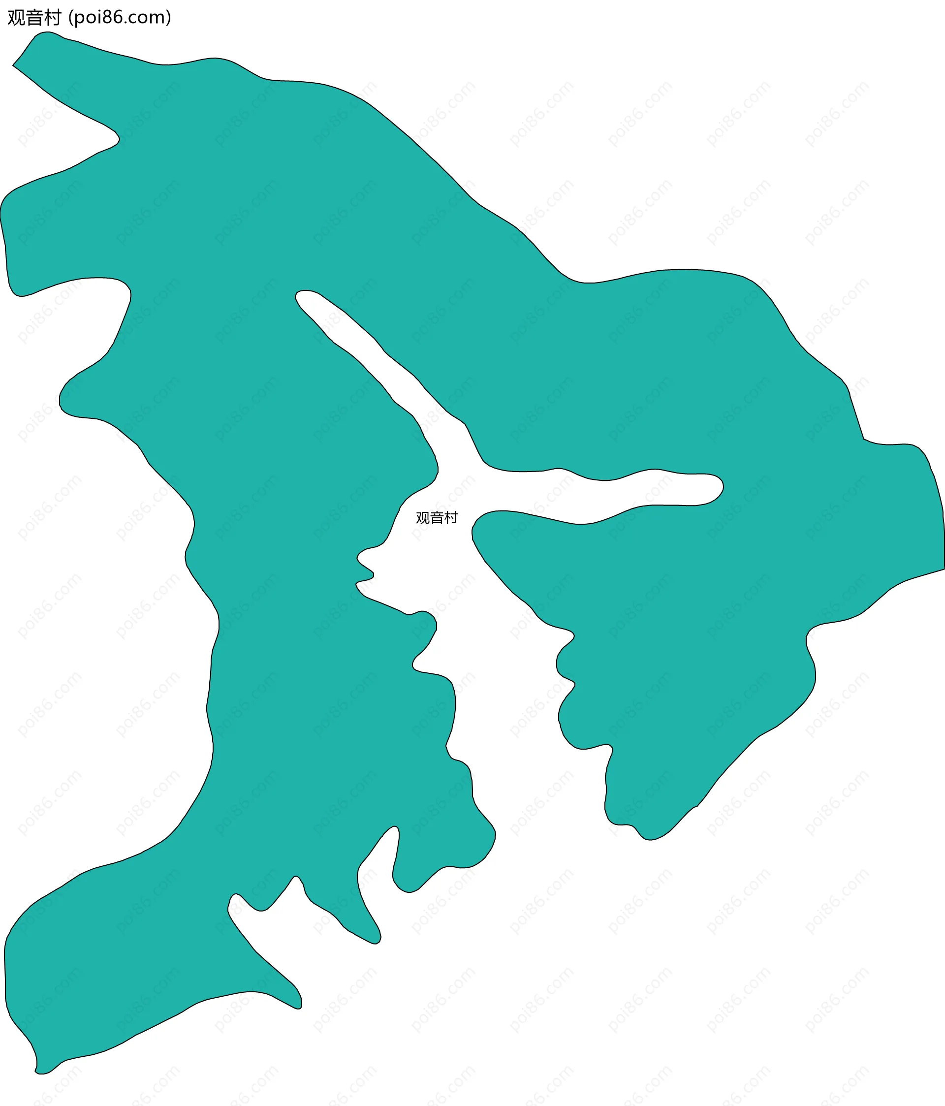 观音村边界地图