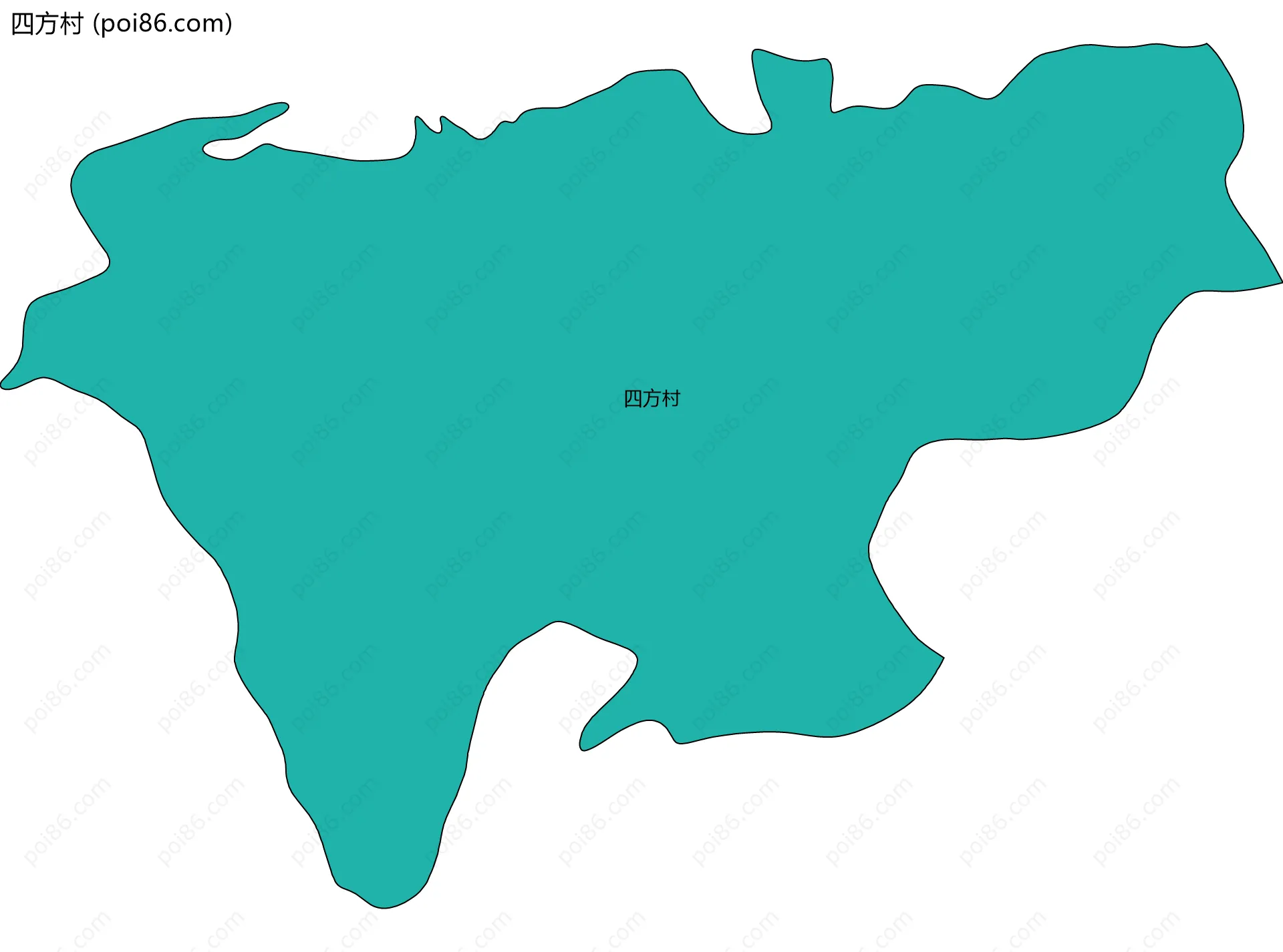 四方村边界地图