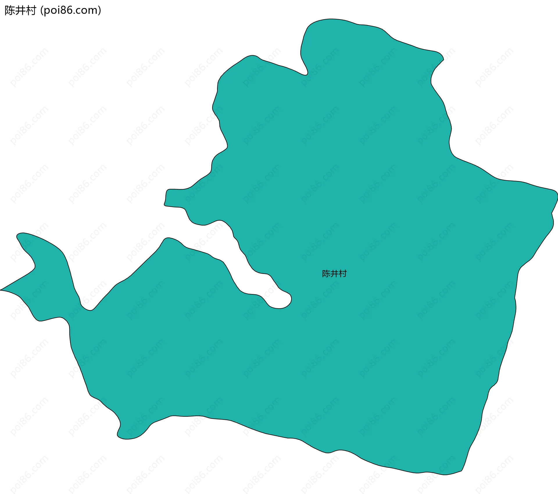 陈井村边界地图