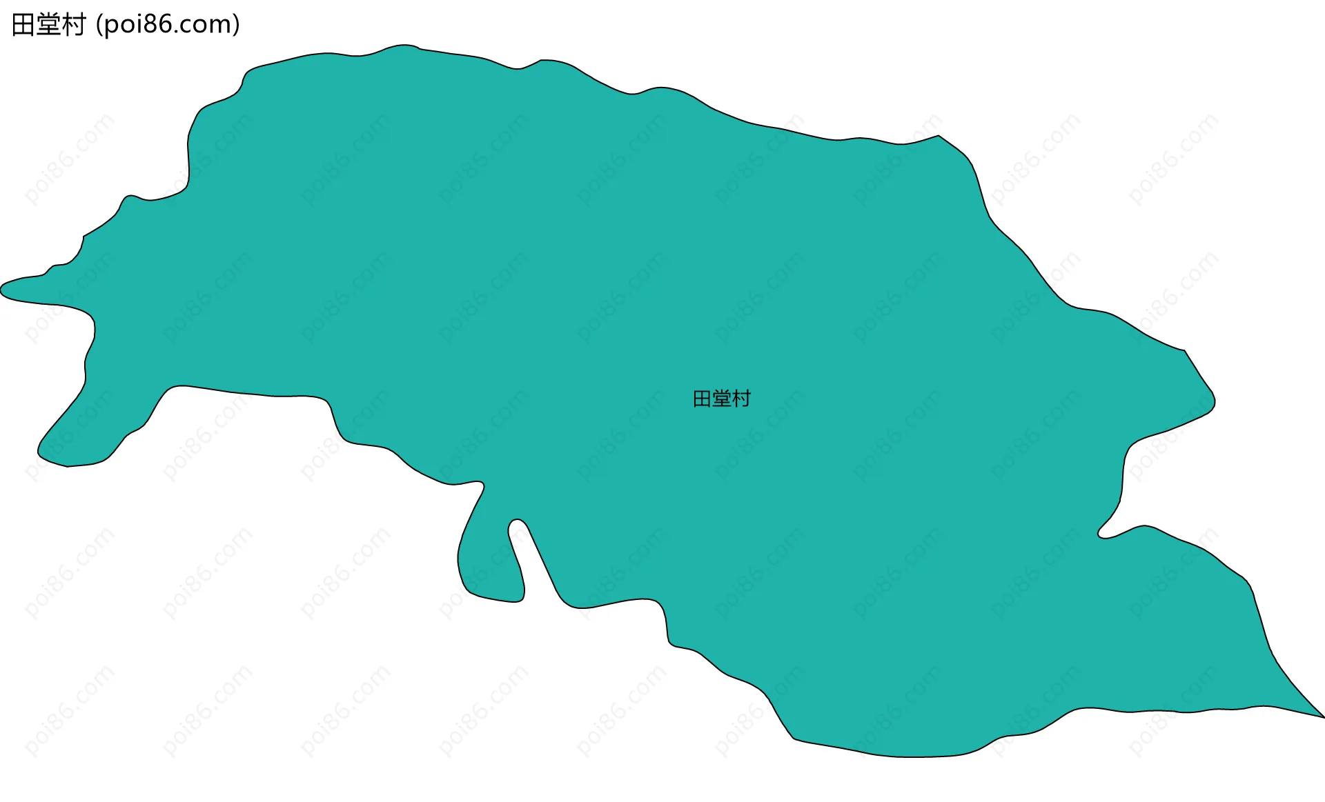 田堂村边界地图