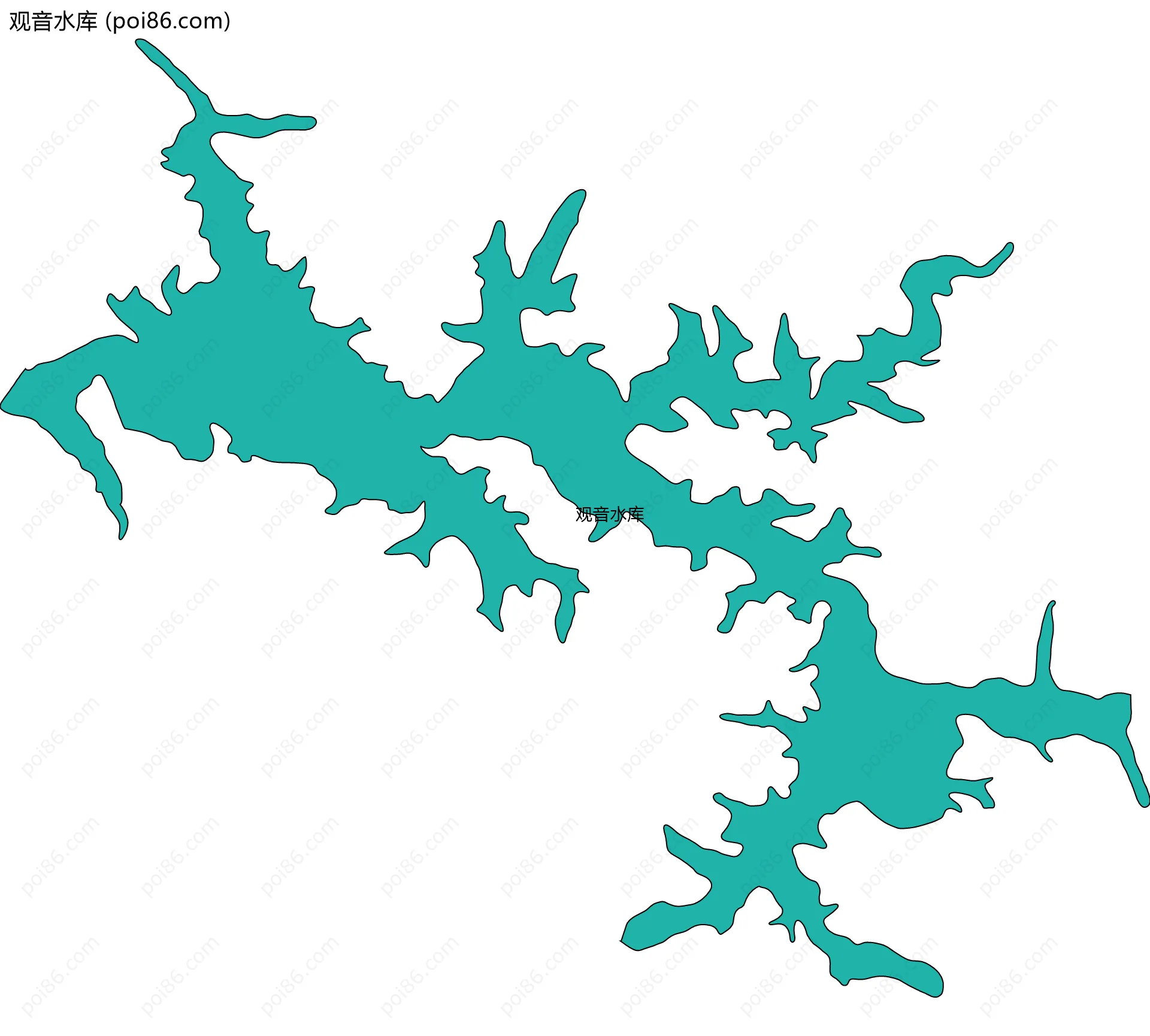 观音水库边界地图