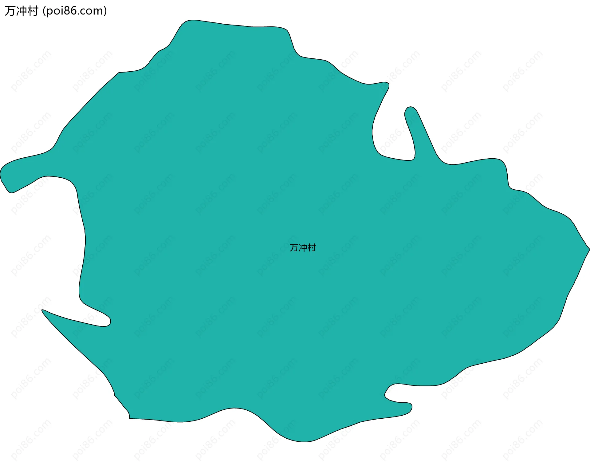 万冲村边界地图