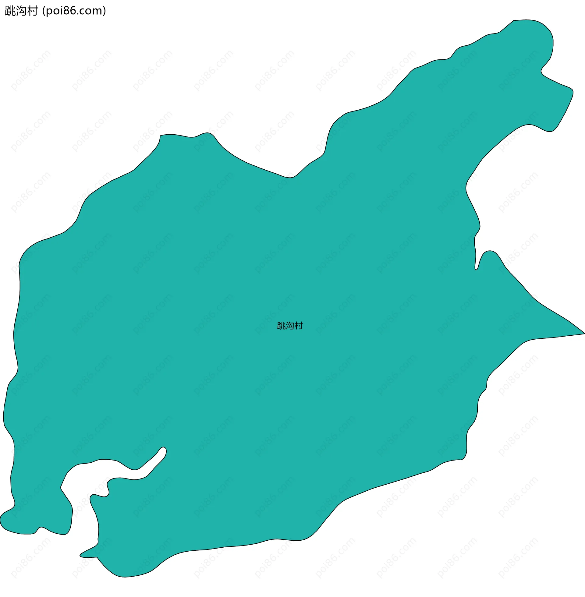 跳沟村边界地图