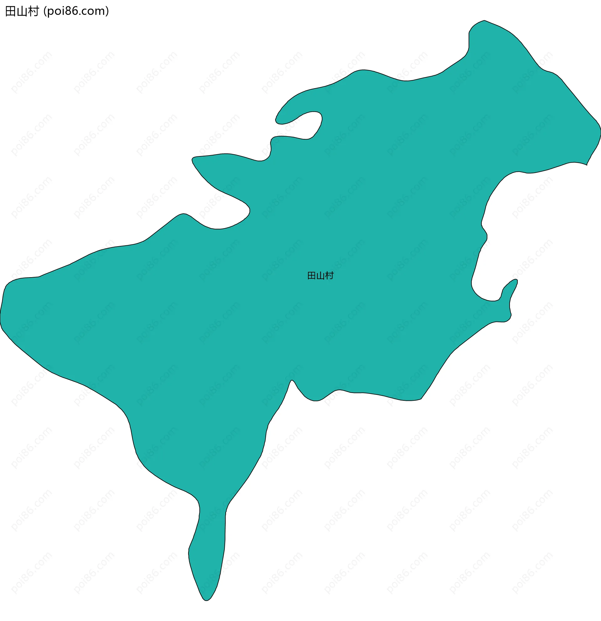 田山村边界地图