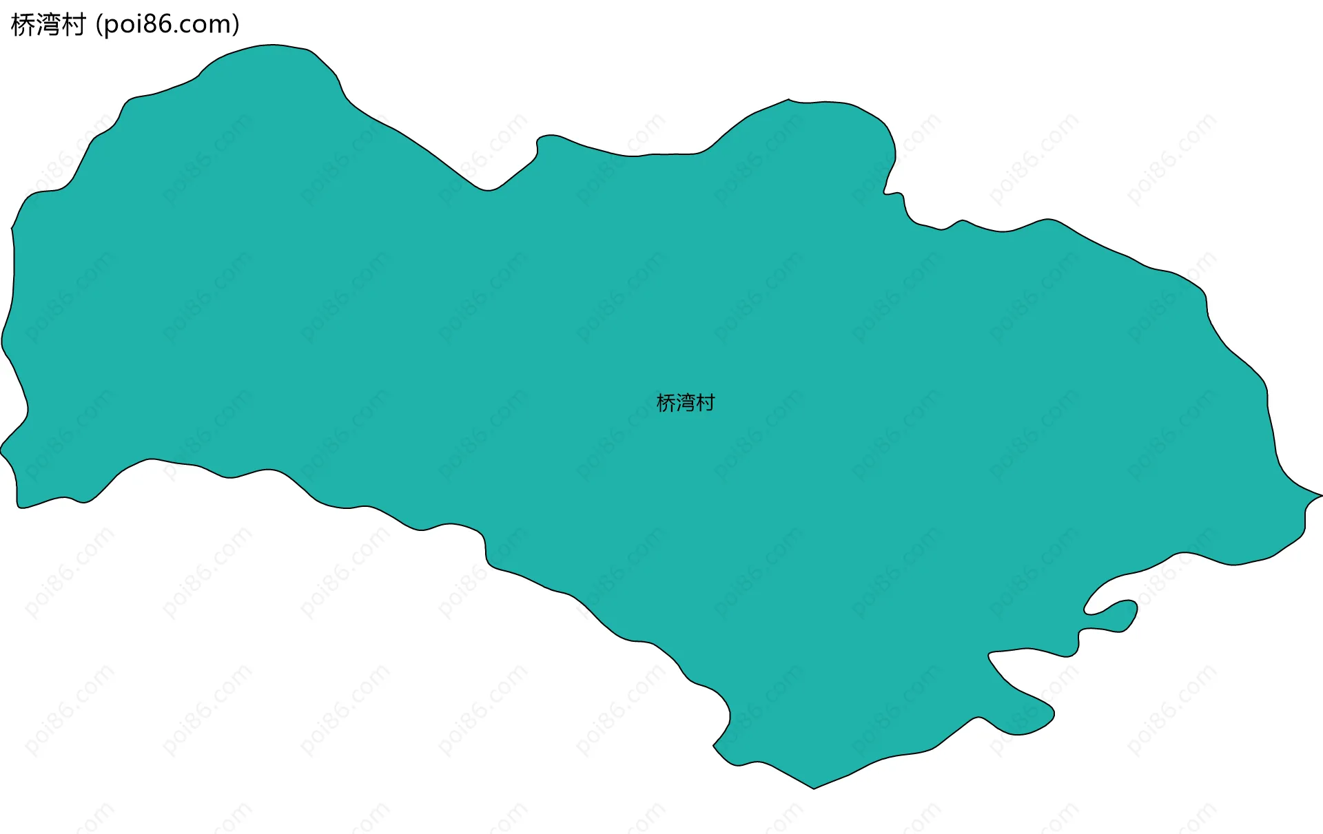 桥湾村边界地图