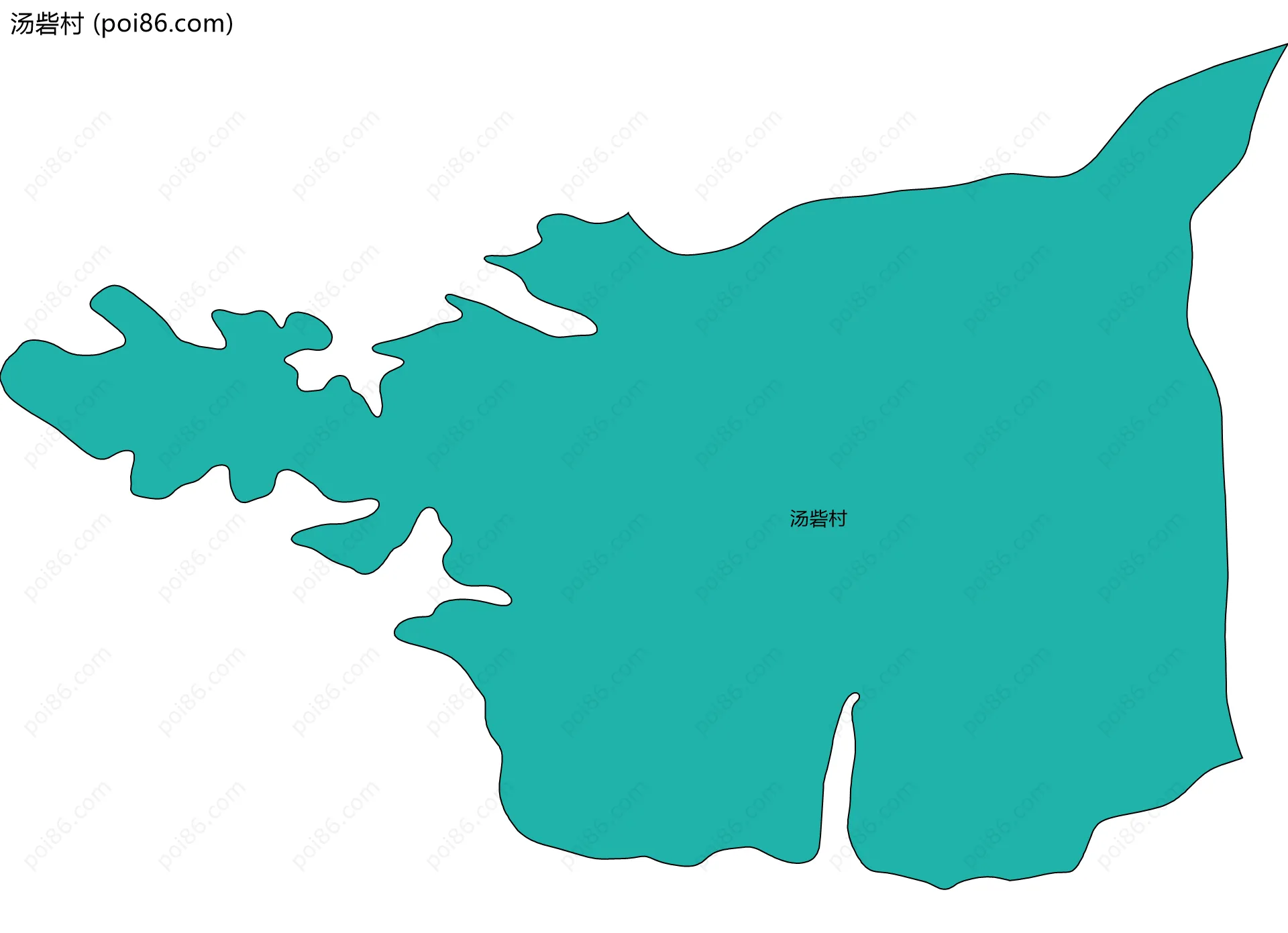 汤砦村边界地图