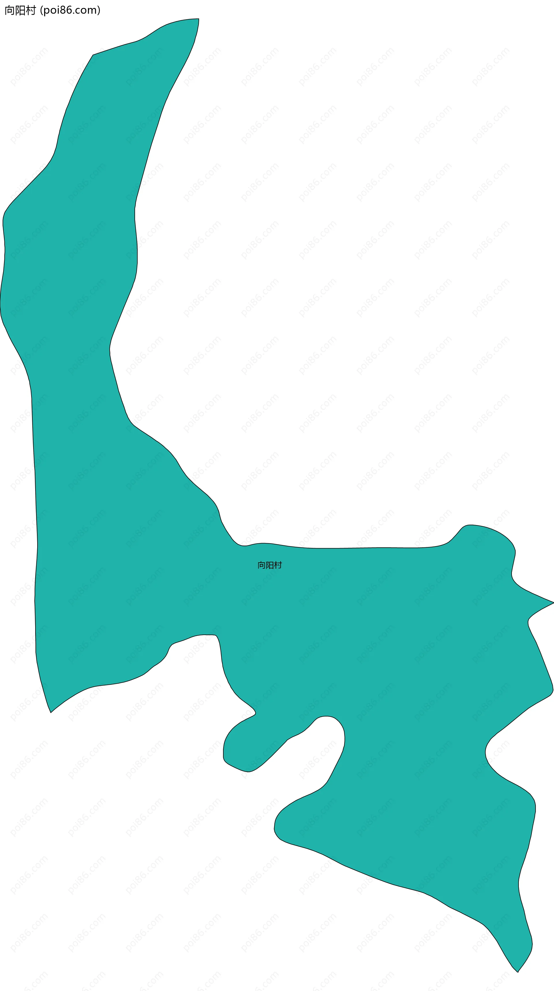 向阳村边界地图